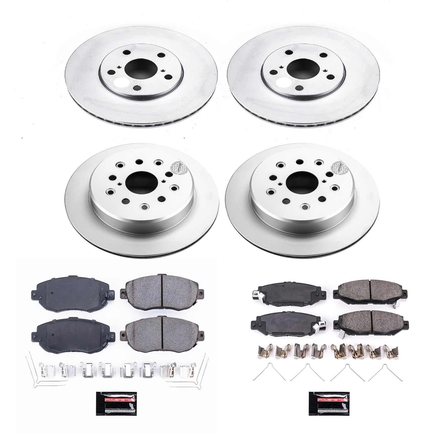 Power Stop - CRK1078 - Front and Rear - Disc Brake Pad and Rotor Kit image 1