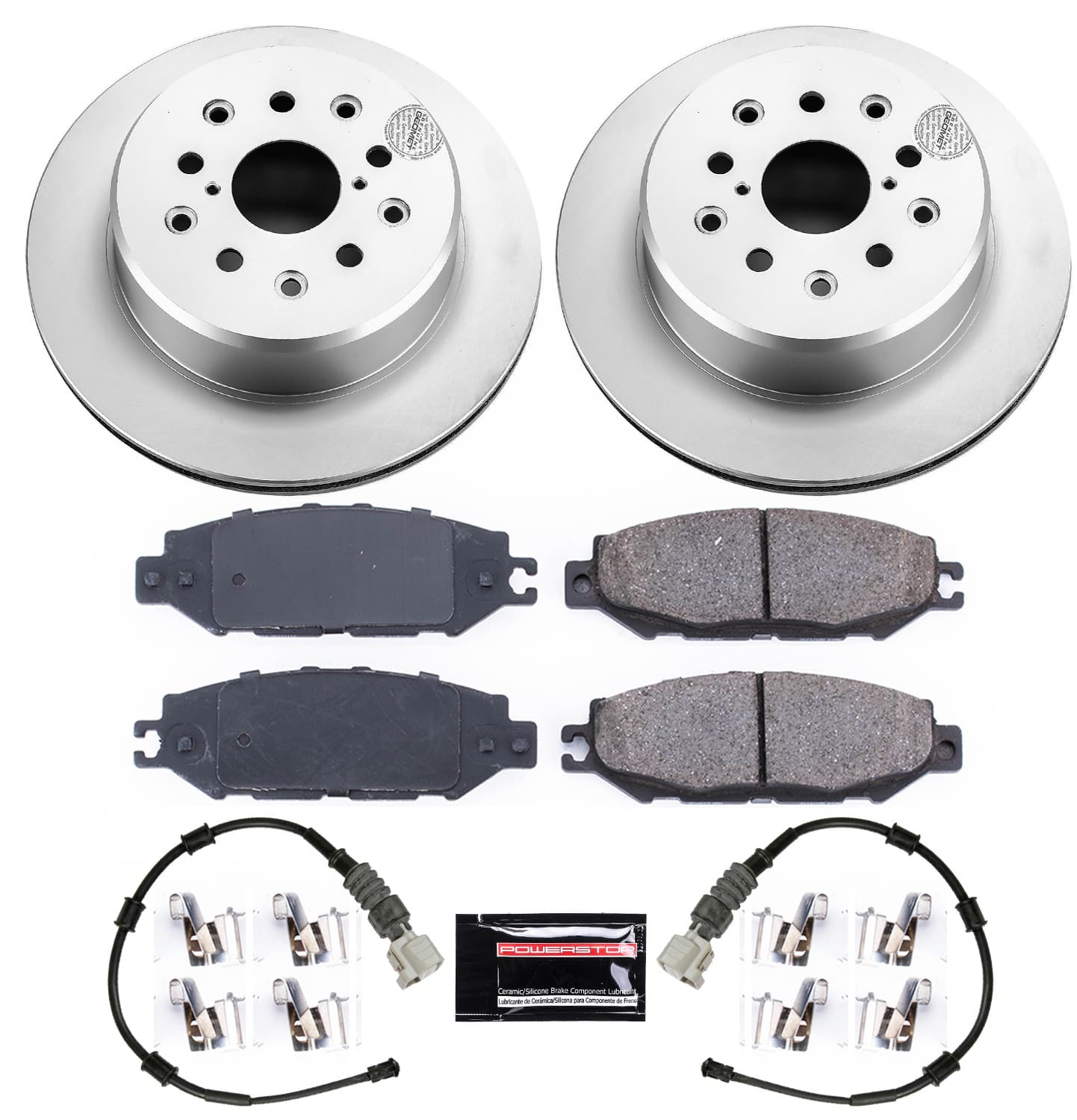 Power Stop - CRK1081 - Rear - Disc Brake Pad and Rotor Kit image 1