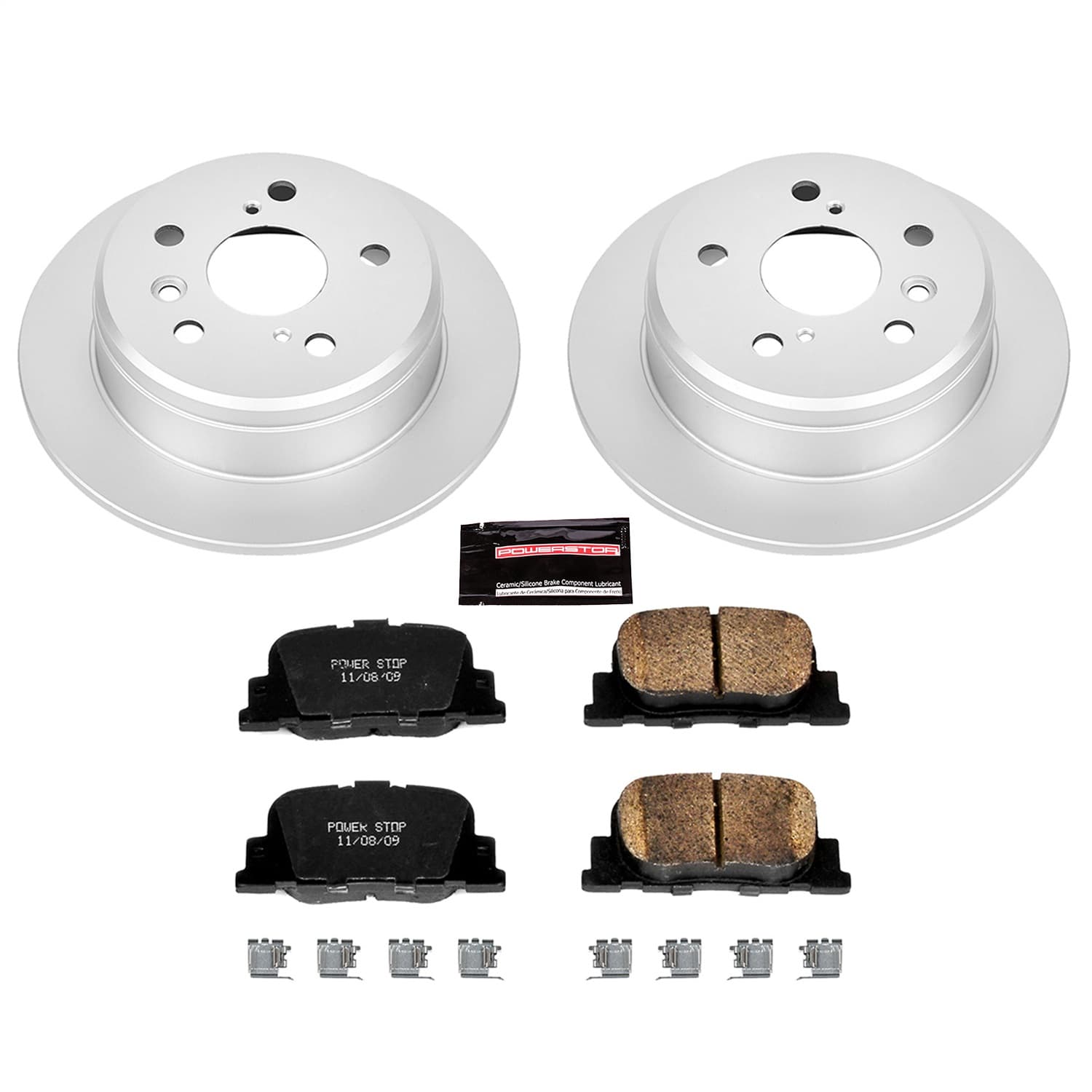 Power Stop - CRK1084 - Rear - Disc Brake Pad and Rotor Kit image 1