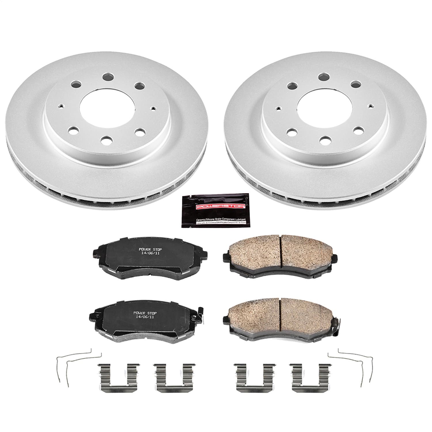 Power Stop - CRK1087 - Front - Disc Brake Pad and Rotor Kit image 1