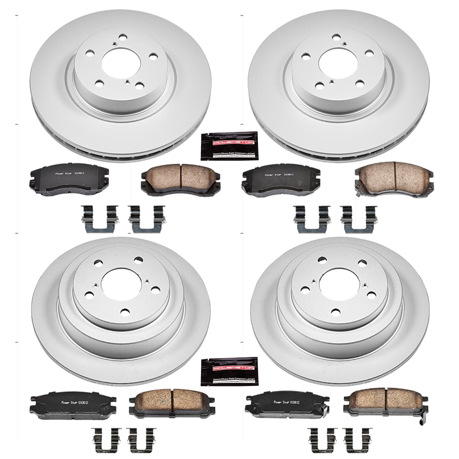 Power Stop - CRK1119 - Front and Rear - Disc Brake Pad and Rotor Kit image 1