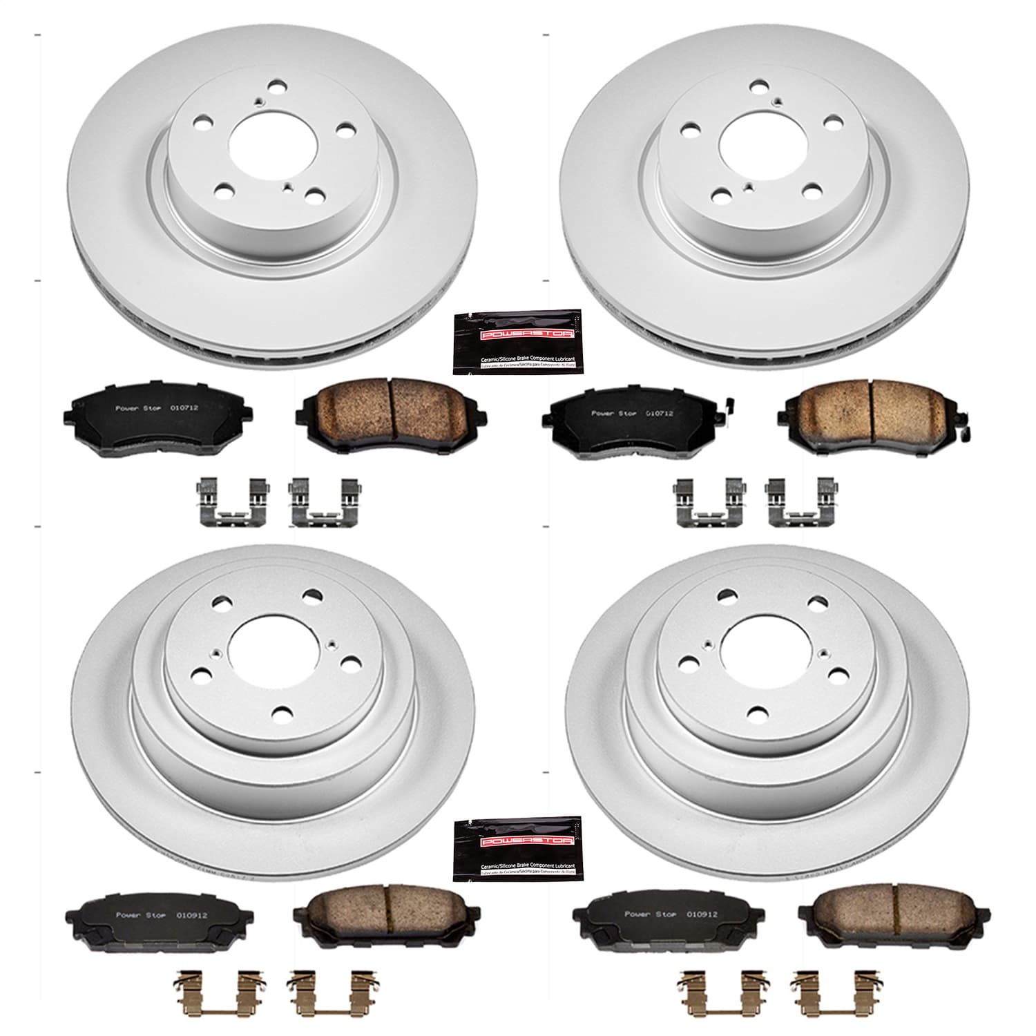 Power Stop - CRK1127 - Front and Rear - Disc Brake Pad and Rotor Kit image 1