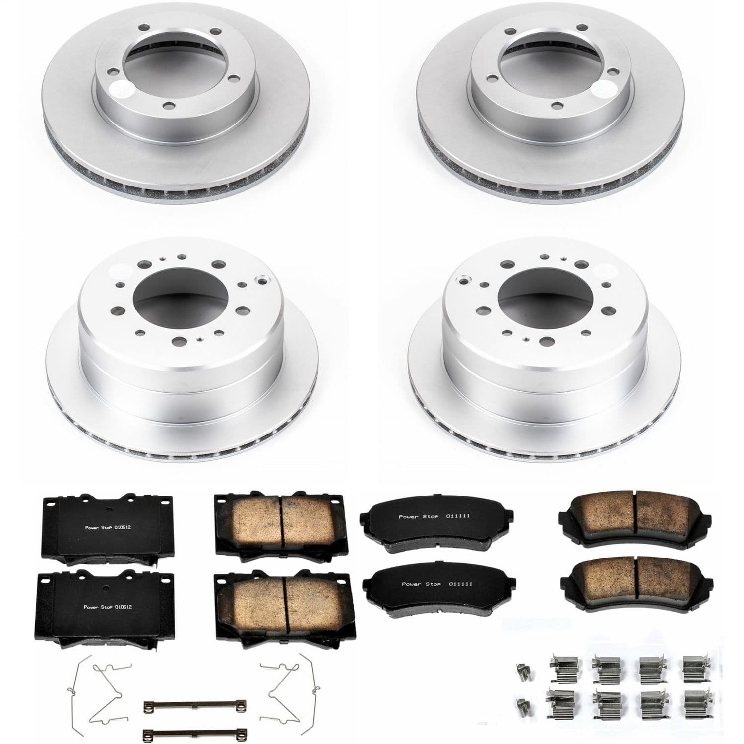 Power Stop - CRK1133 - Front and Rear - Disc Brake Pad and Rotor Kit image 1