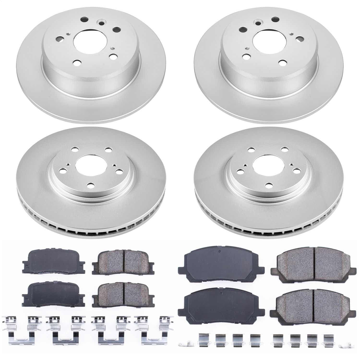 Power Stop - CRK1139 - Front and Rear - Disc Brake Pad and Rotor Kit image 1