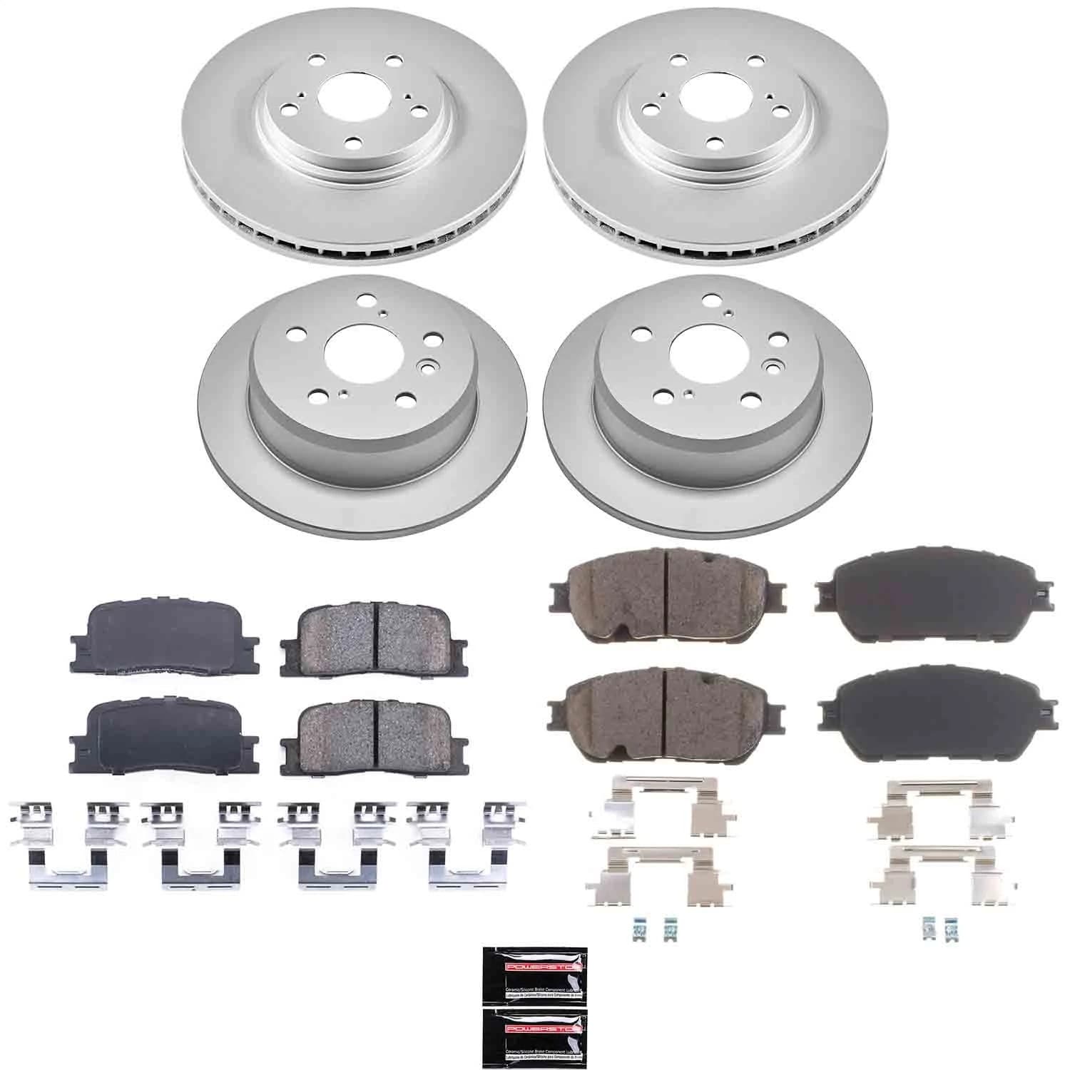 Power Stop - CRK1142 - Front and Rear - Disc Brake Pad and Rotor Kit image 1