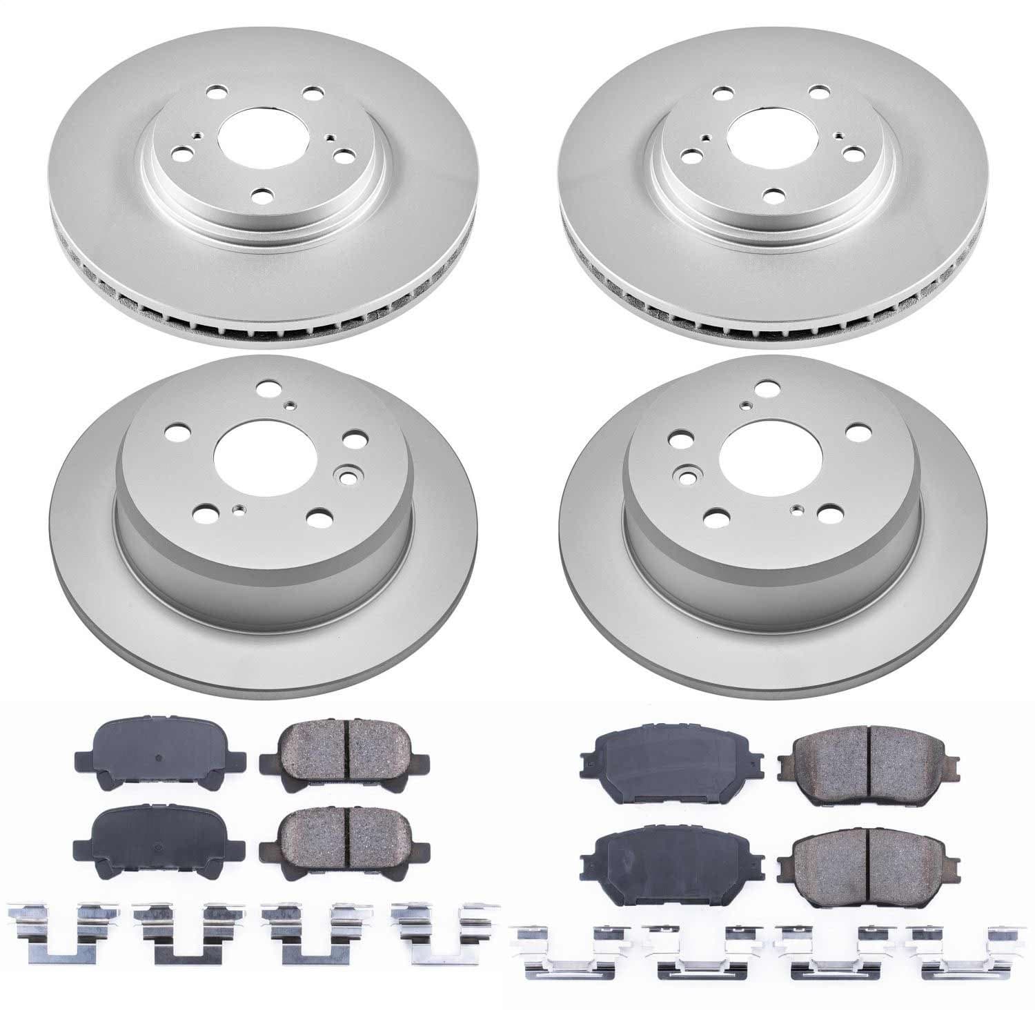Power Stop - CRK1144 - Front and Rear - Disc Brake Pad and Rotor Kit image 1