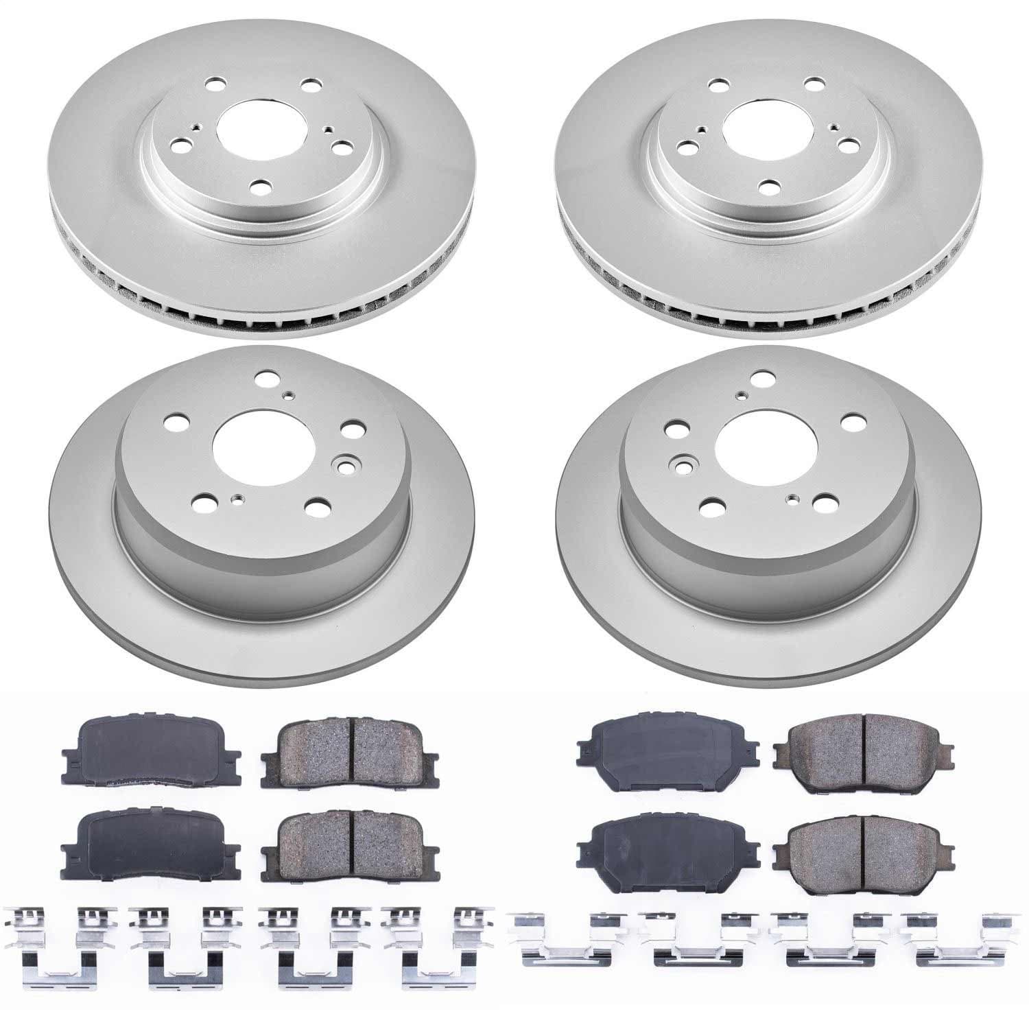 Power Stop - CRK1145 - Front and Rear - Disc Brake Pad and Rotor Kit image 1