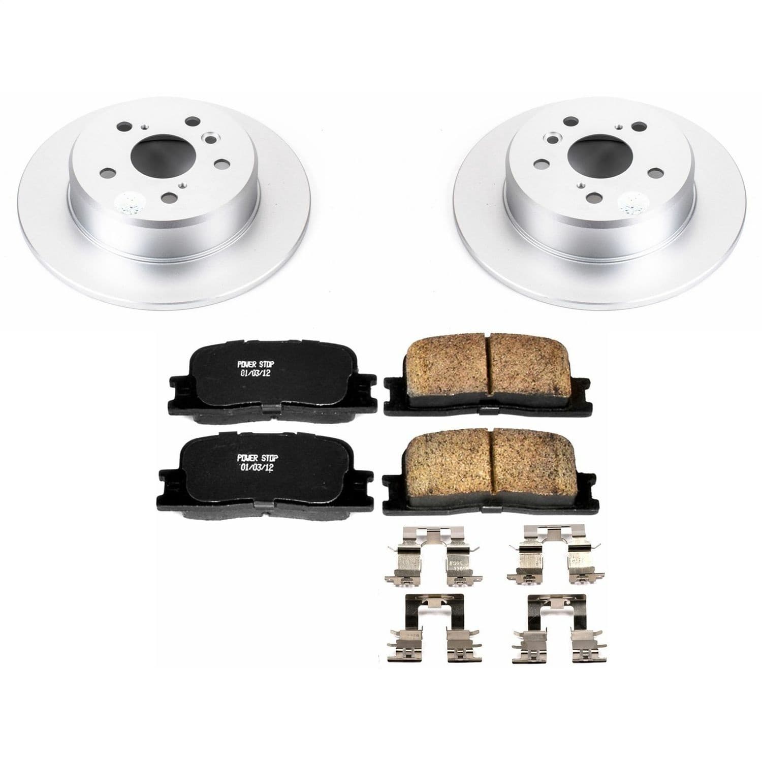 Power Stop - CRK1148 - Rear - Disc Brake Pad and Rotor Kit image 1