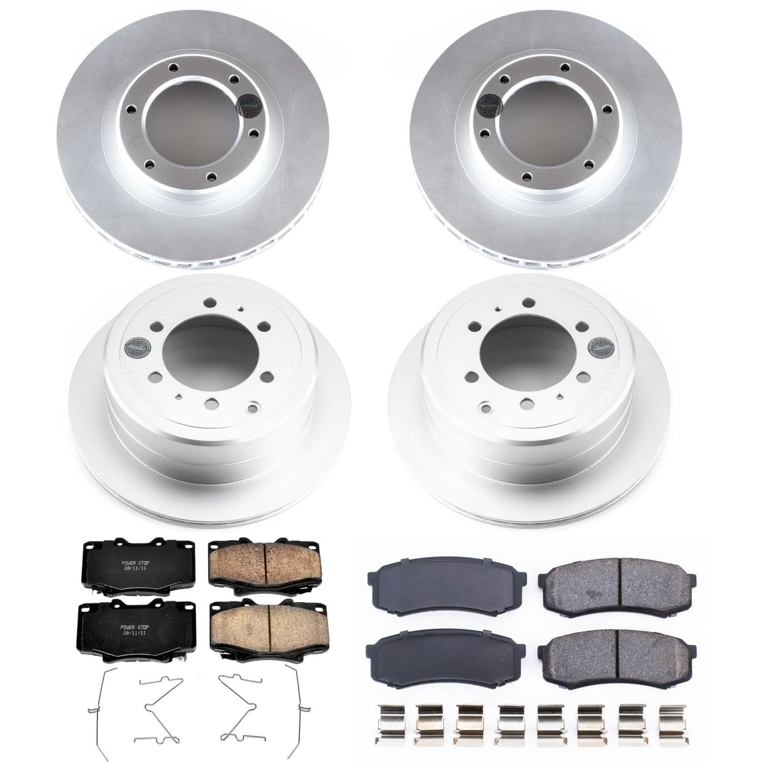 Power Stop - CRK1155 - Front and Rear - Disc Brake Pad and Rotor Kit image 1