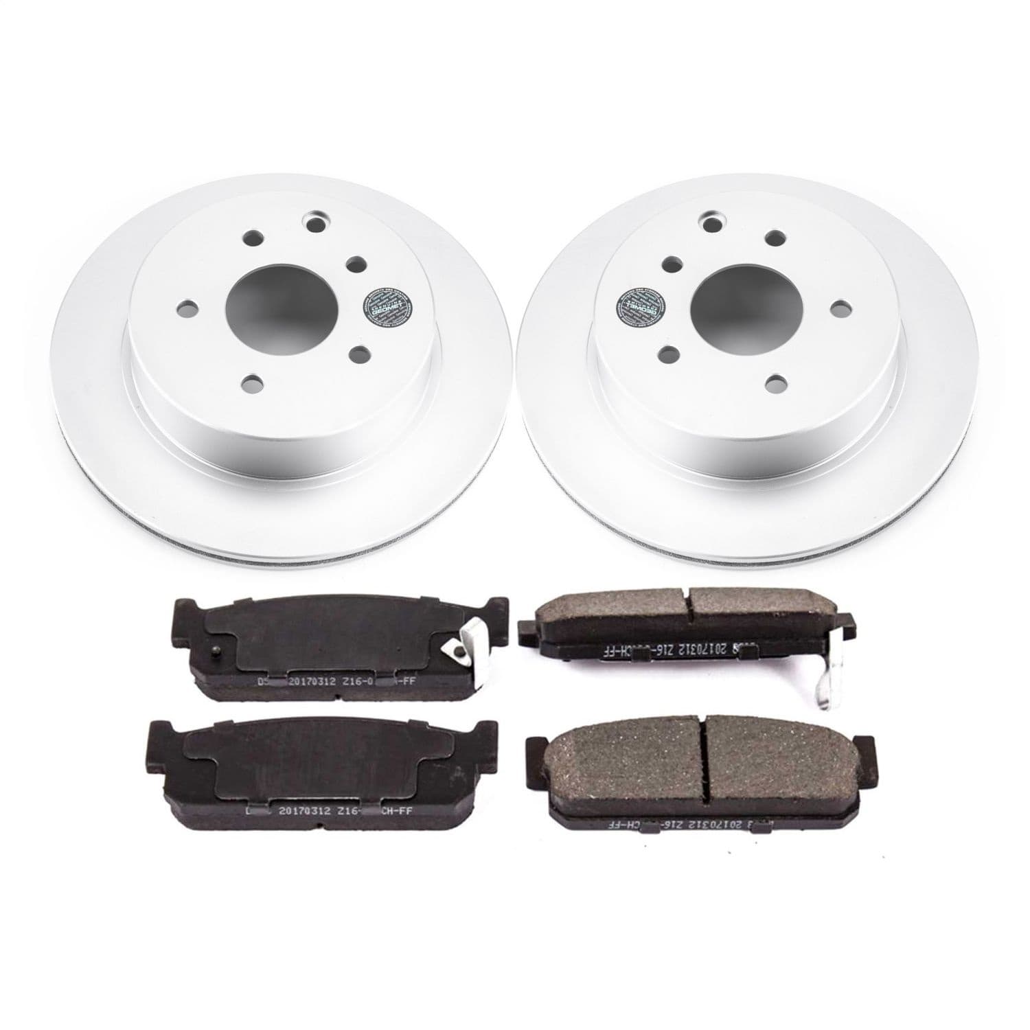 Power Stop - CRK1165 - Rear - Disc Brake Pad and Rotor Kit image 1