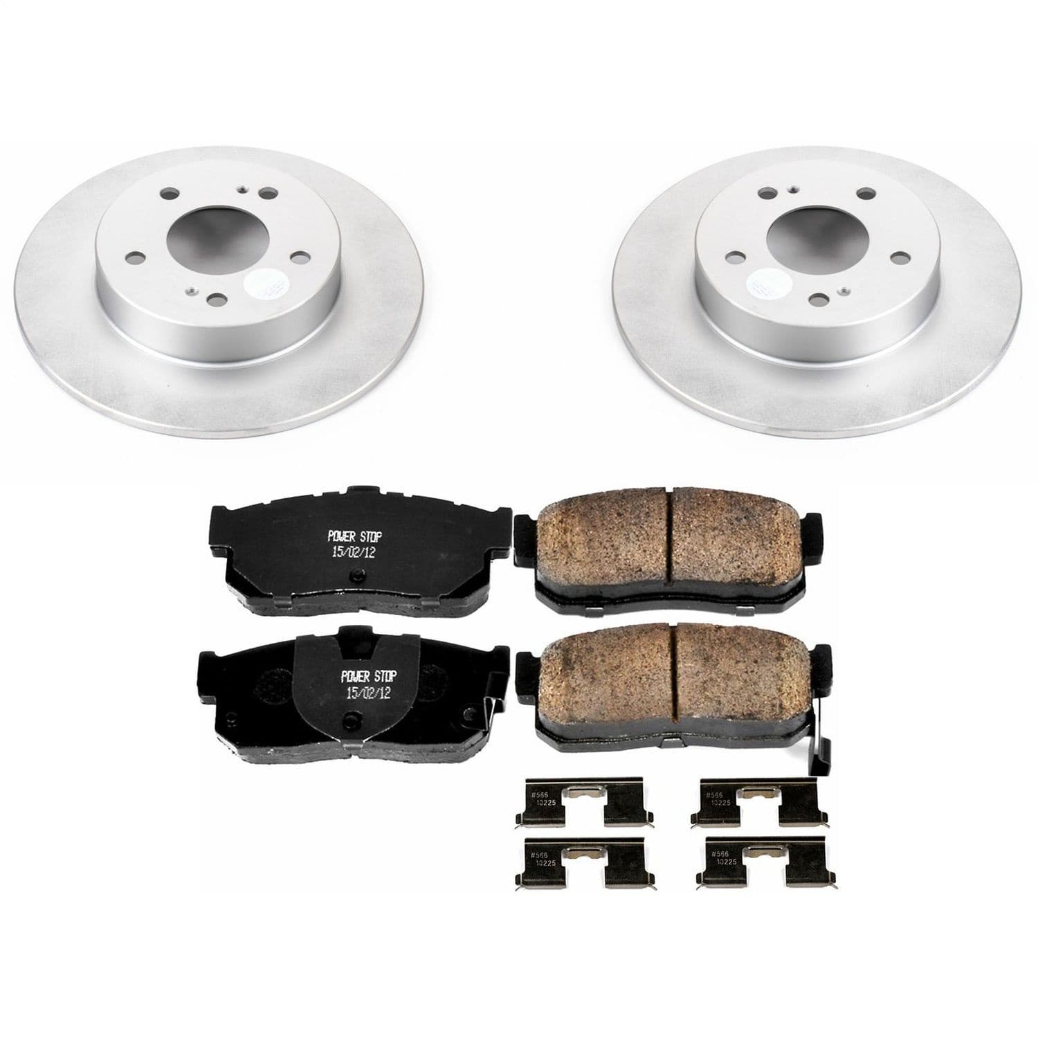 Power Stop - CRK1168 - Rear - Disc Brake Pad and Rotor Kit image 1