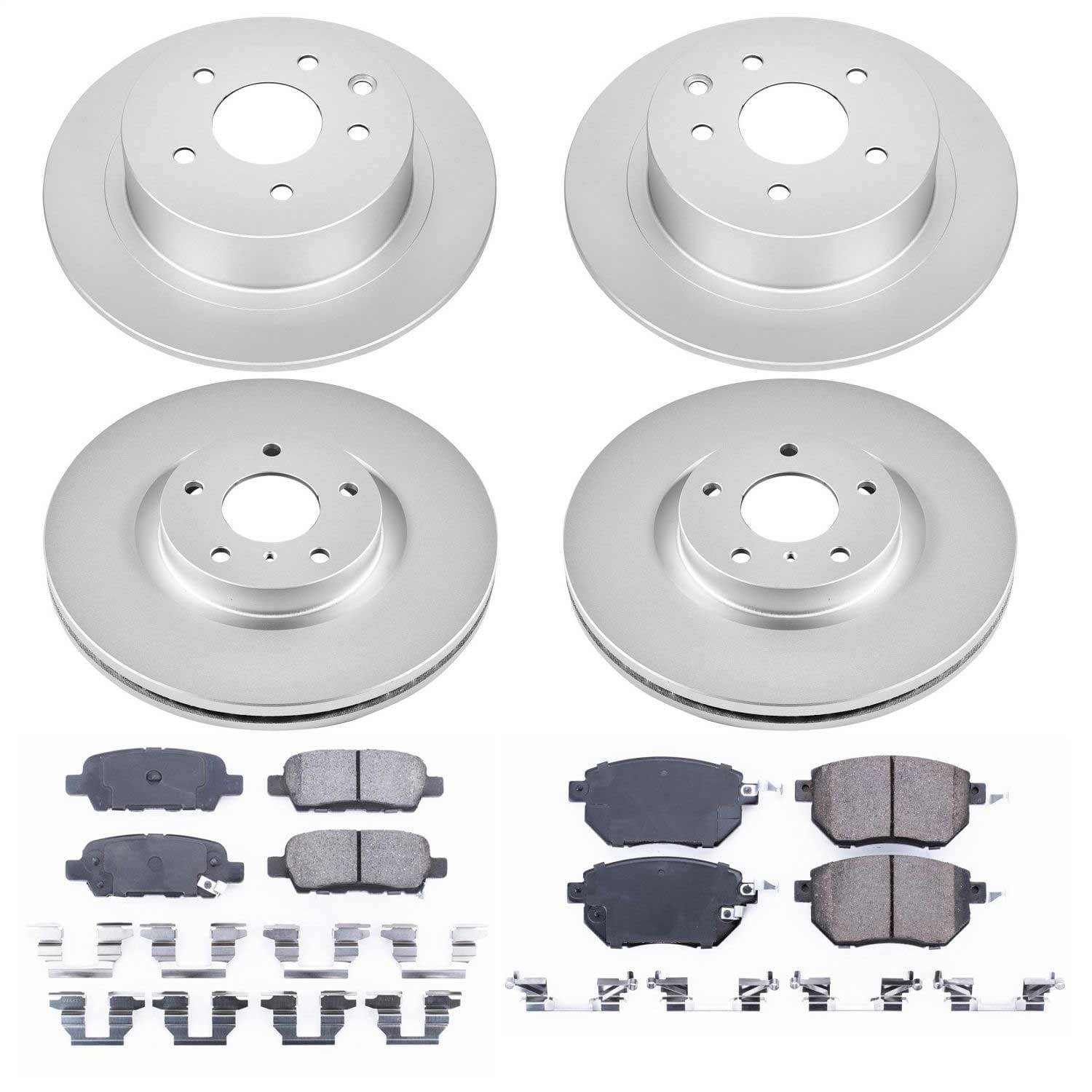 Power Stop - CRK117 - Front and Rear - Disc Brake Pad and Rotor Kit image 1