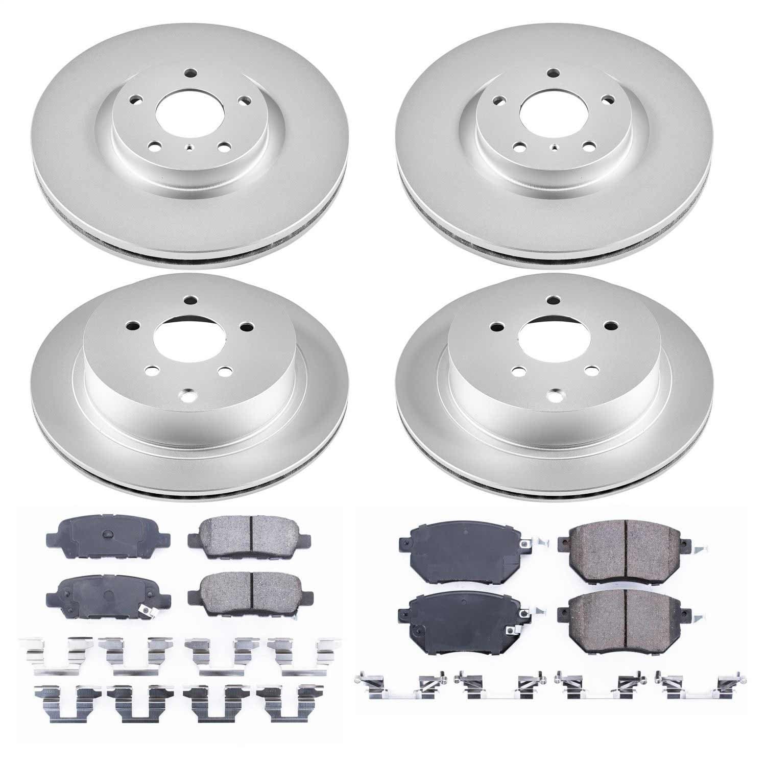 Power Stop - CRK119 - Front and Rear - Disc Brake Pad and Rotor Kit image 1