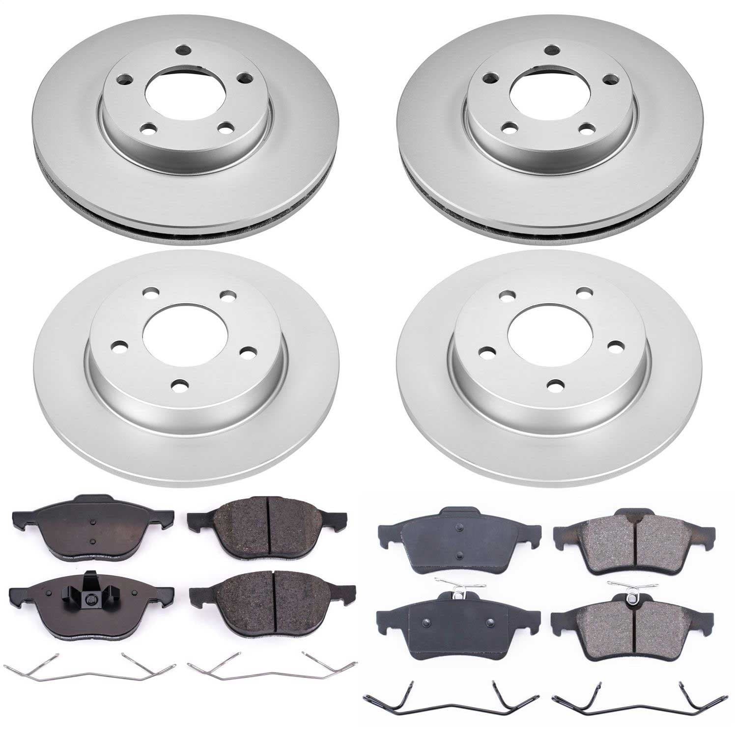 Power Stop - CRK121 - Front and Rear - Disc Brake Pad and Rotor Kit image 1