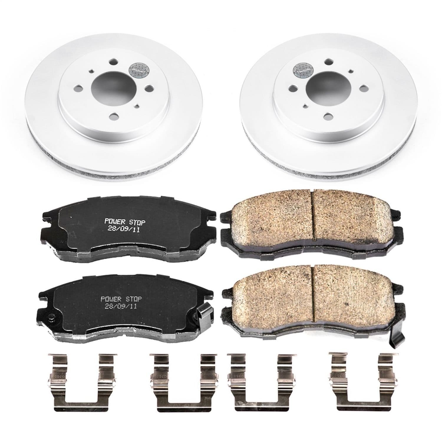 Power Stop - CRK1214 - Front - Disc Brake Pad and Rotor Kit image 1
