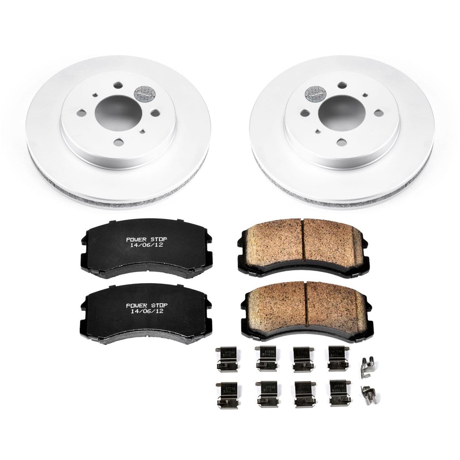 Power Stop - CRK1215 - Front - Disc Brake Pad and Rotor Kit image 1