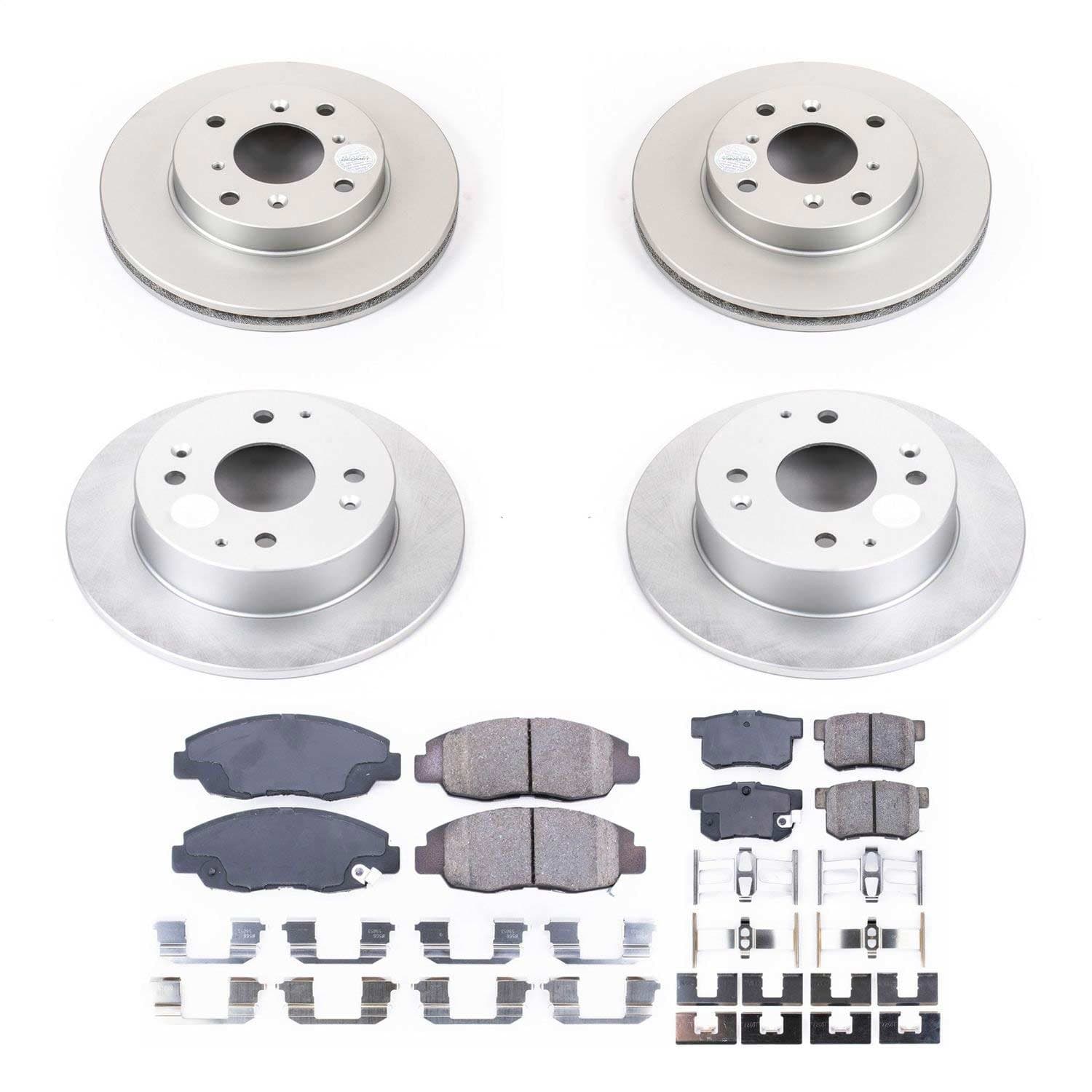 Power Stop - CRK1240 - Front and Rear - Disc Brake Pad and Rotor Kit image 1