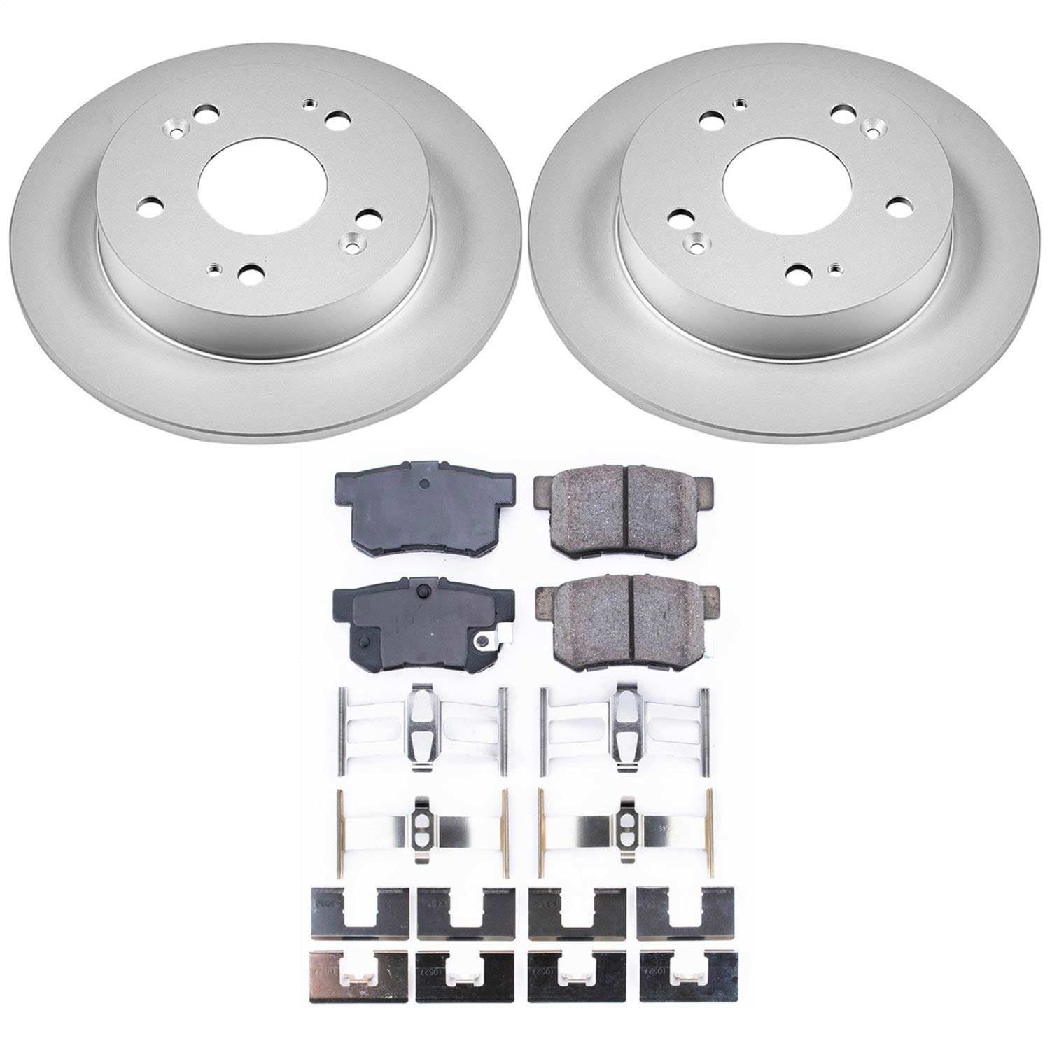 Power Stop - CRK1243 - Rear - Disc Brake Pad and Rotor Kit image 1