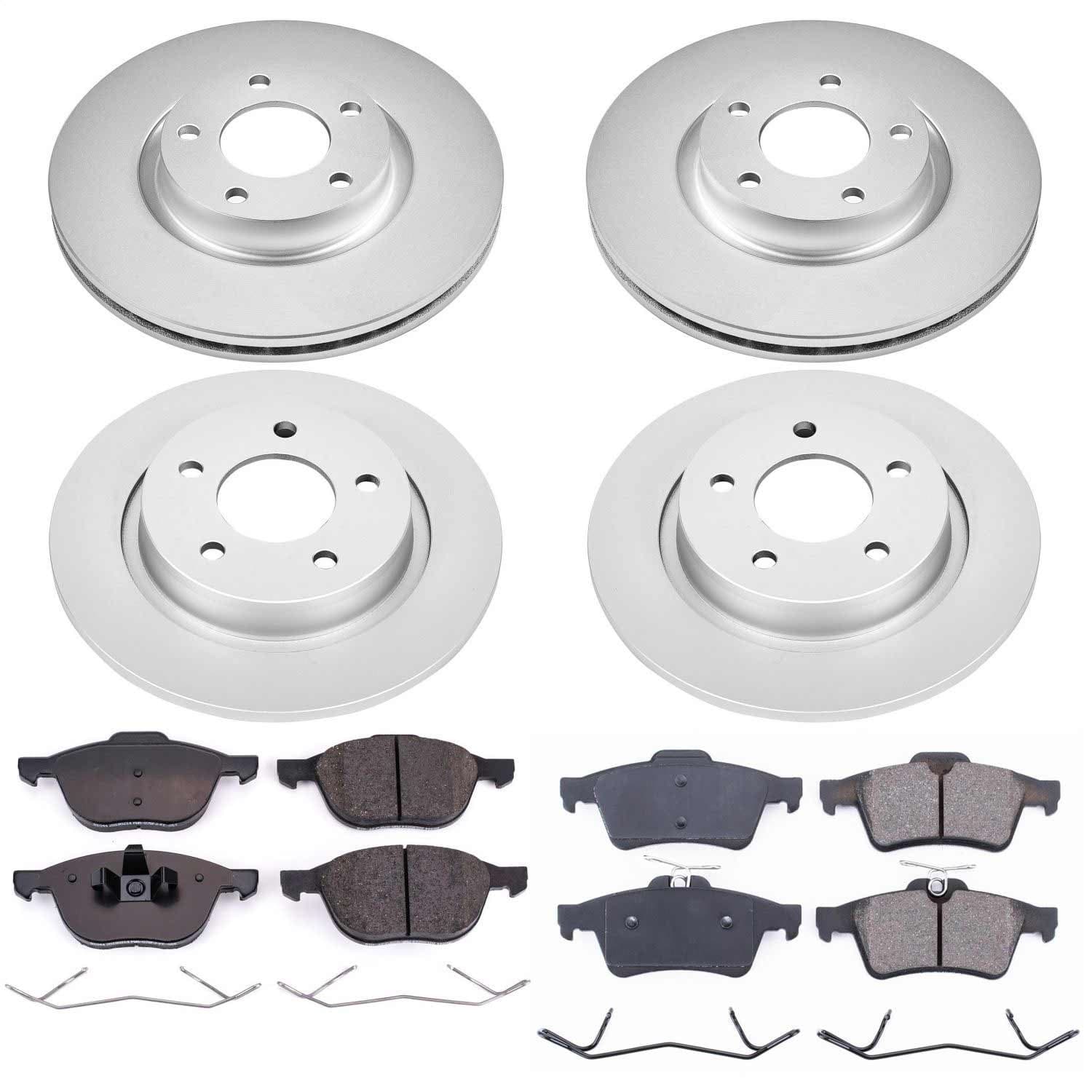 Power Stop - CRK126 - Front and Rear - Disc Brake Pad and Rotor Kit image 1