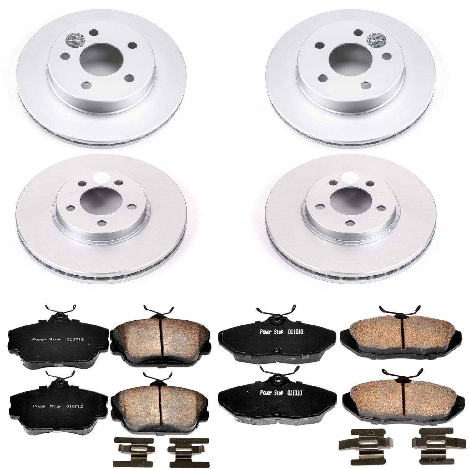 Power Stop - CRK1319 - Front and Rear - Disc Brake Pad and Rotor Kit image 1