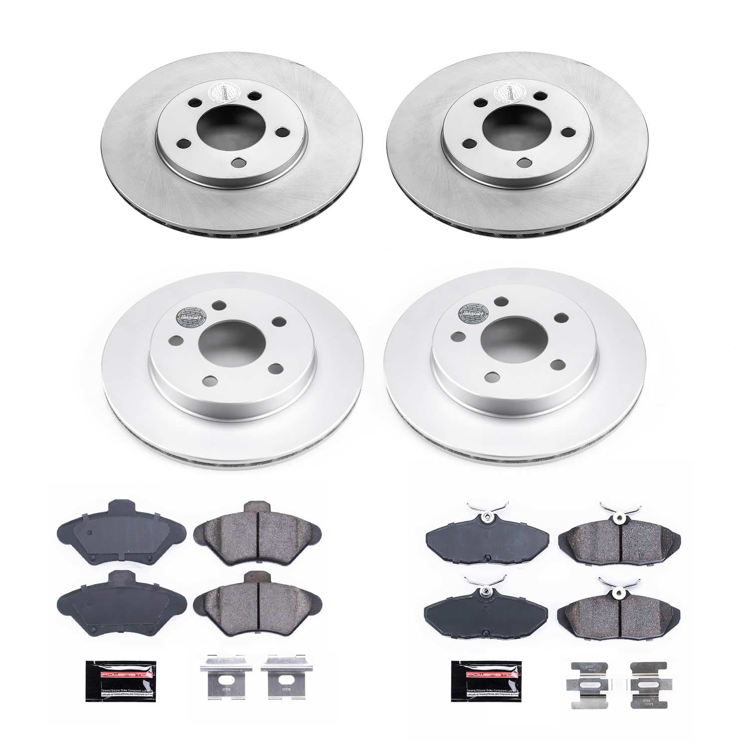 Power Stop - CRK1326 - Front and Rear - Disc Brake Pad and Rotor Kit image 1