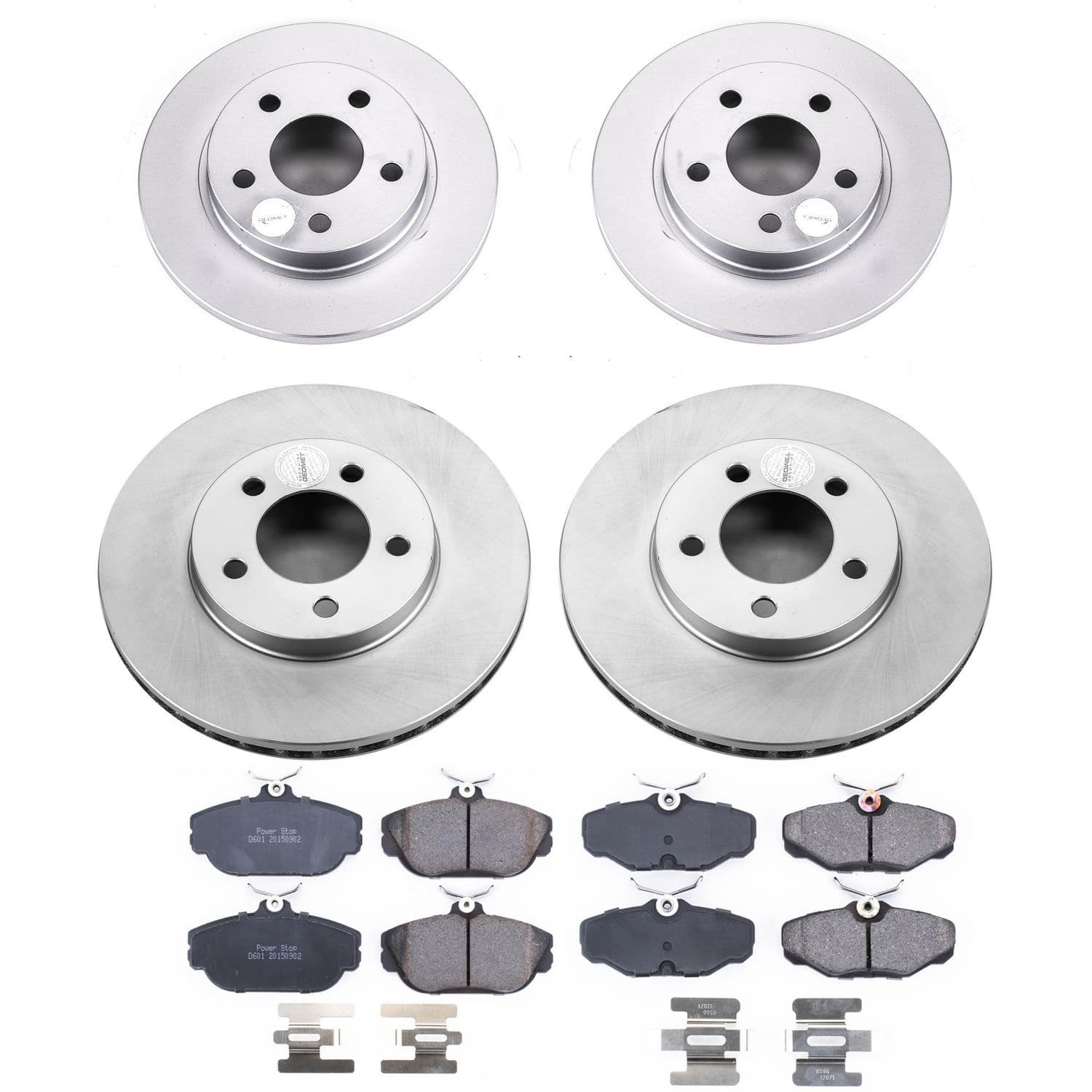 Power Stop - CRK1328 - Front and Rear - Disc Brake Pad and Rotor Kit image 1