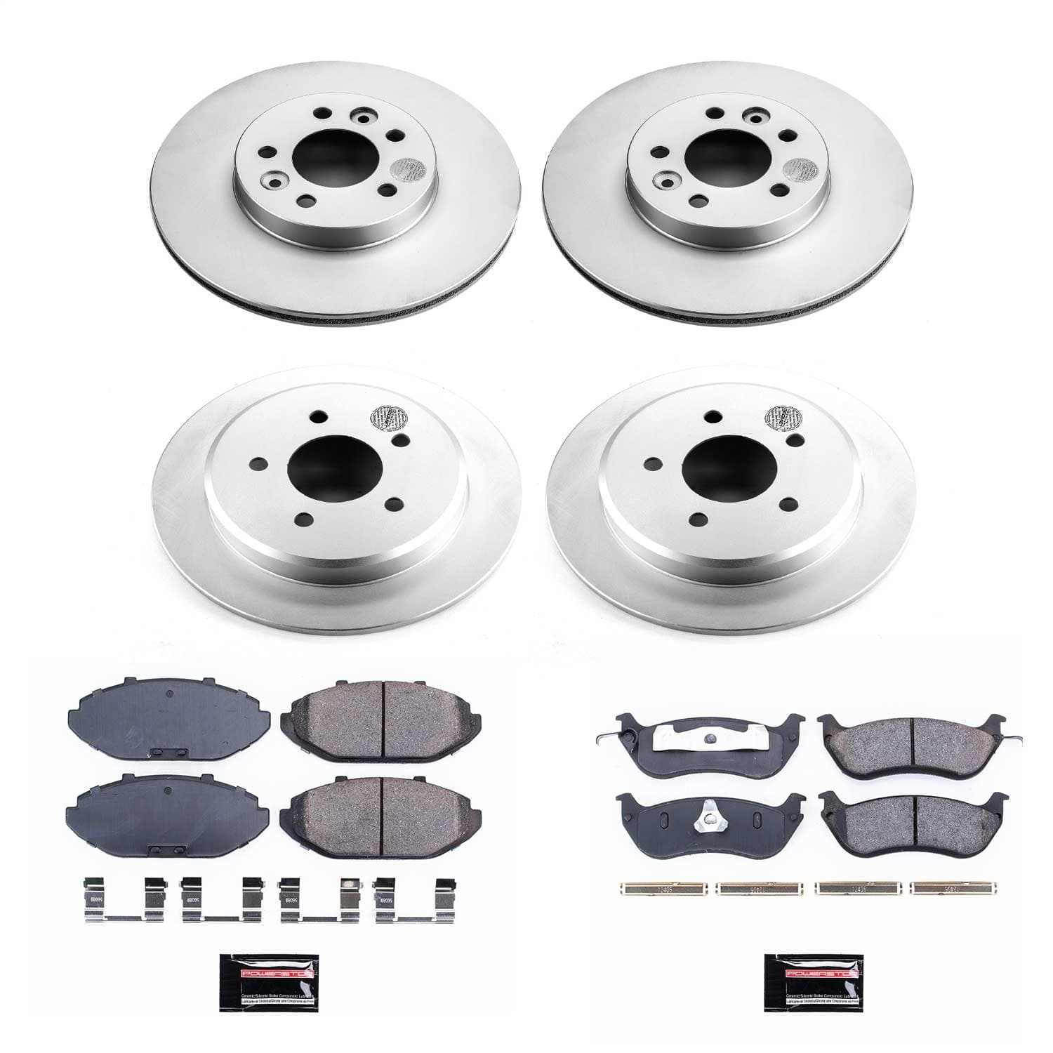 Power Stop - CRK1336 - Front and Rear - Disc Brake Pad and Rotor Kit image 1