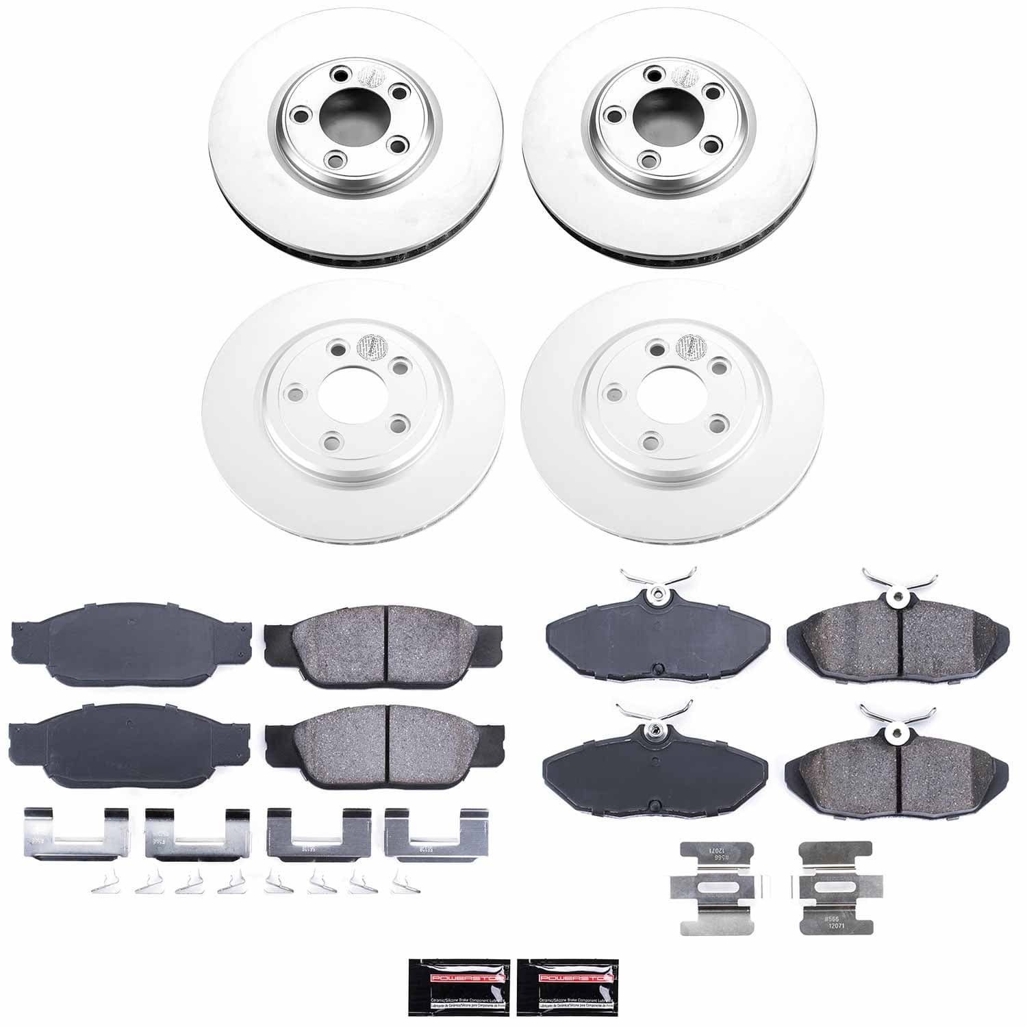 Power Stop - CRK1352 - Front and Rear - Disc Brake Pad and Rotor Kit image 1