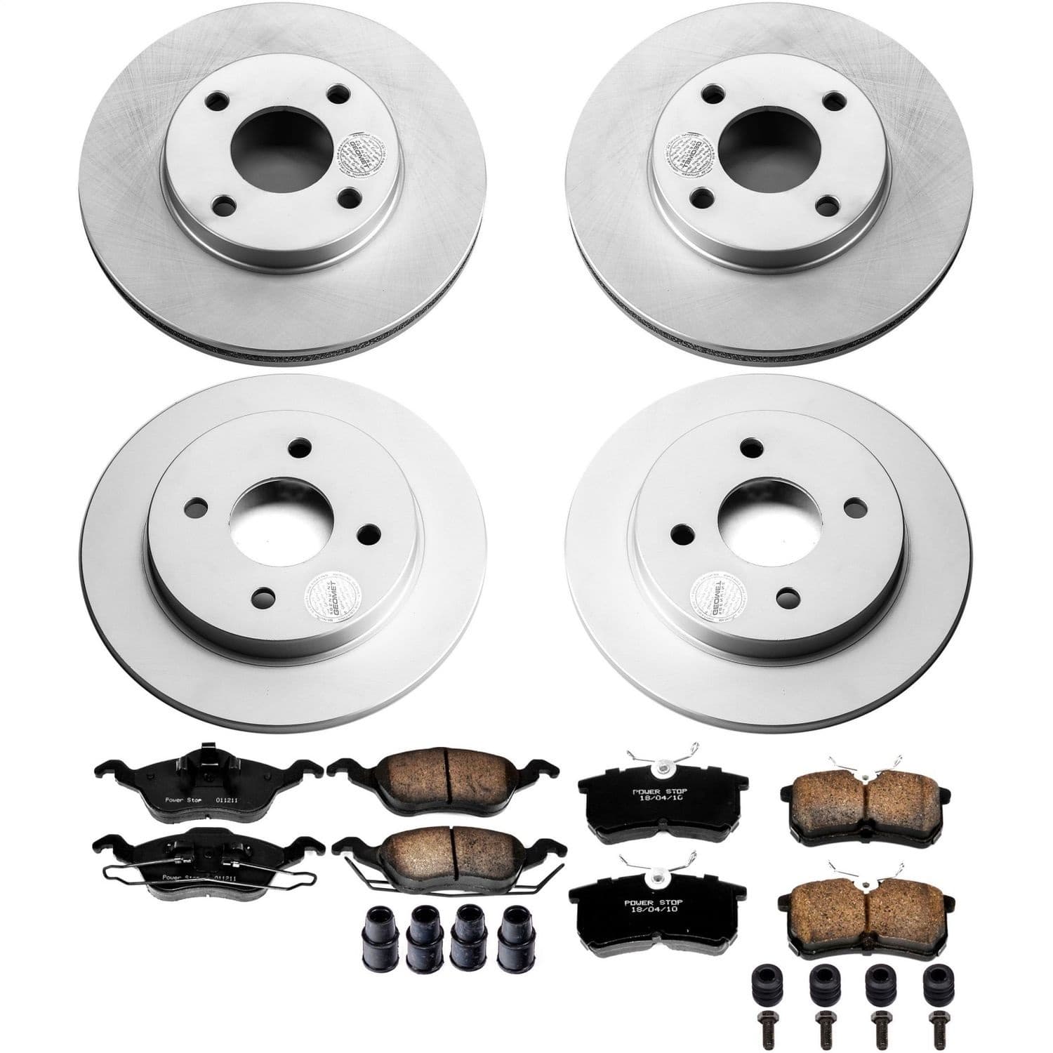 Power Stop - CRK1359 - Front and Rear - Disc Brake Pad and Rotor Kit image 1