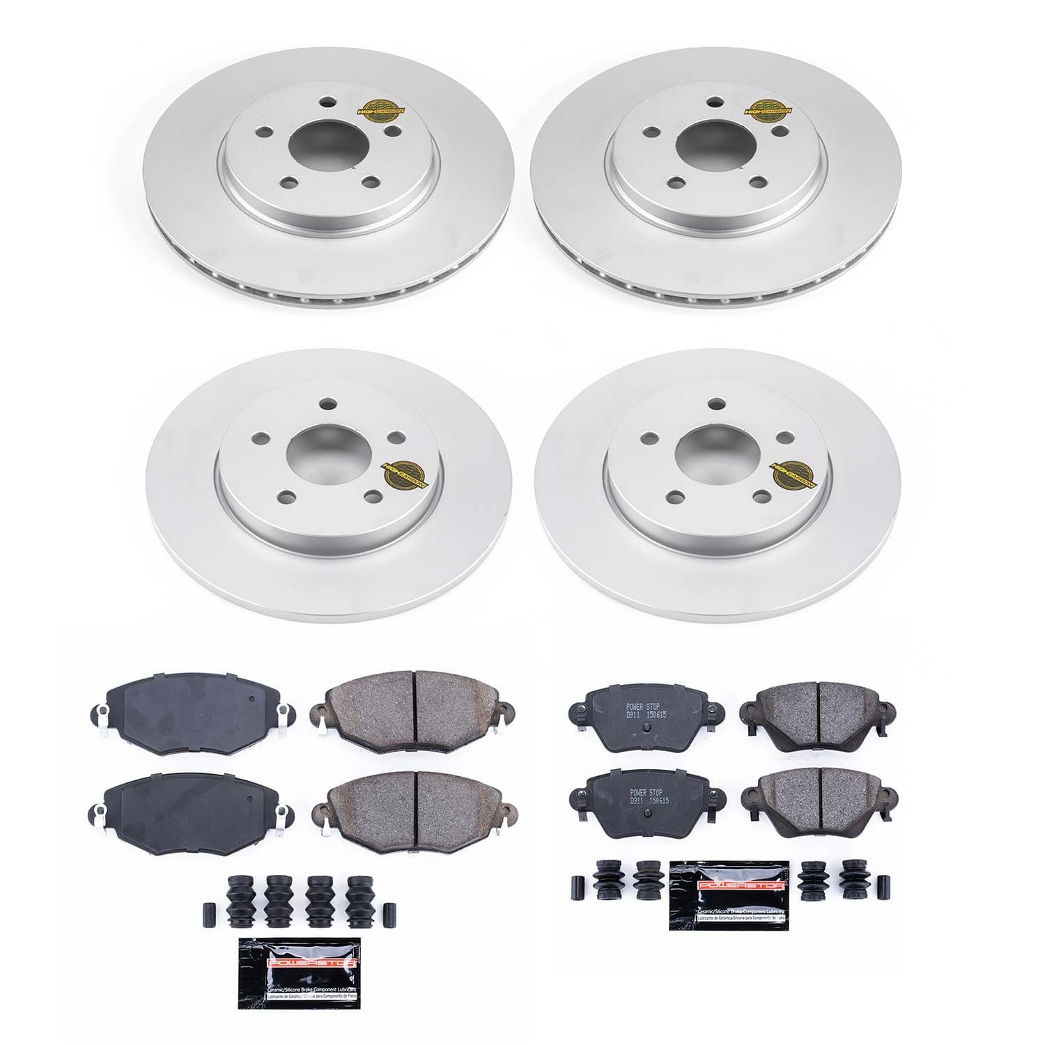 Power Stop - CRK1375 - Front and Rear - Disc Brake Pad and Rotor Kit image 1