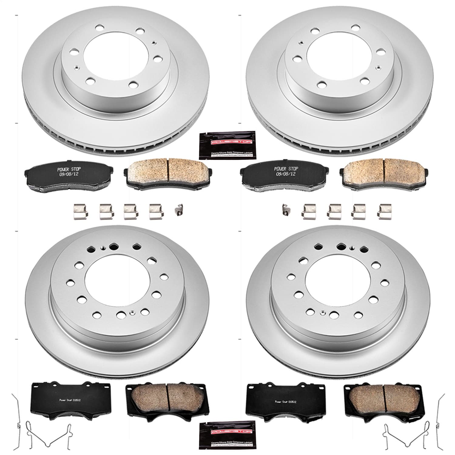 Power Stop - CRK138 - Front and Rear - Disc Brake Pad and Rotor Kit image 1