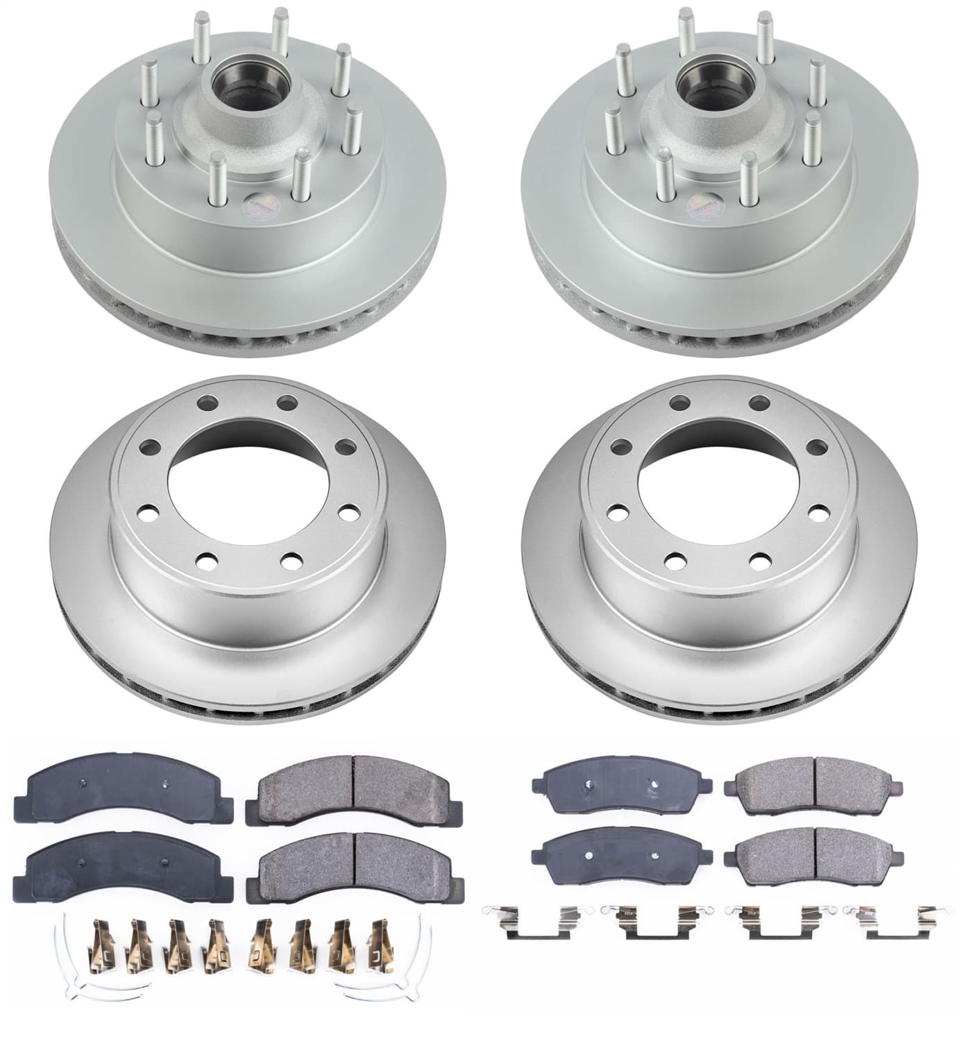 Power Stop - CRK1393 - Front and Rear - Disc Brake Pad and Rotor Kit image 1