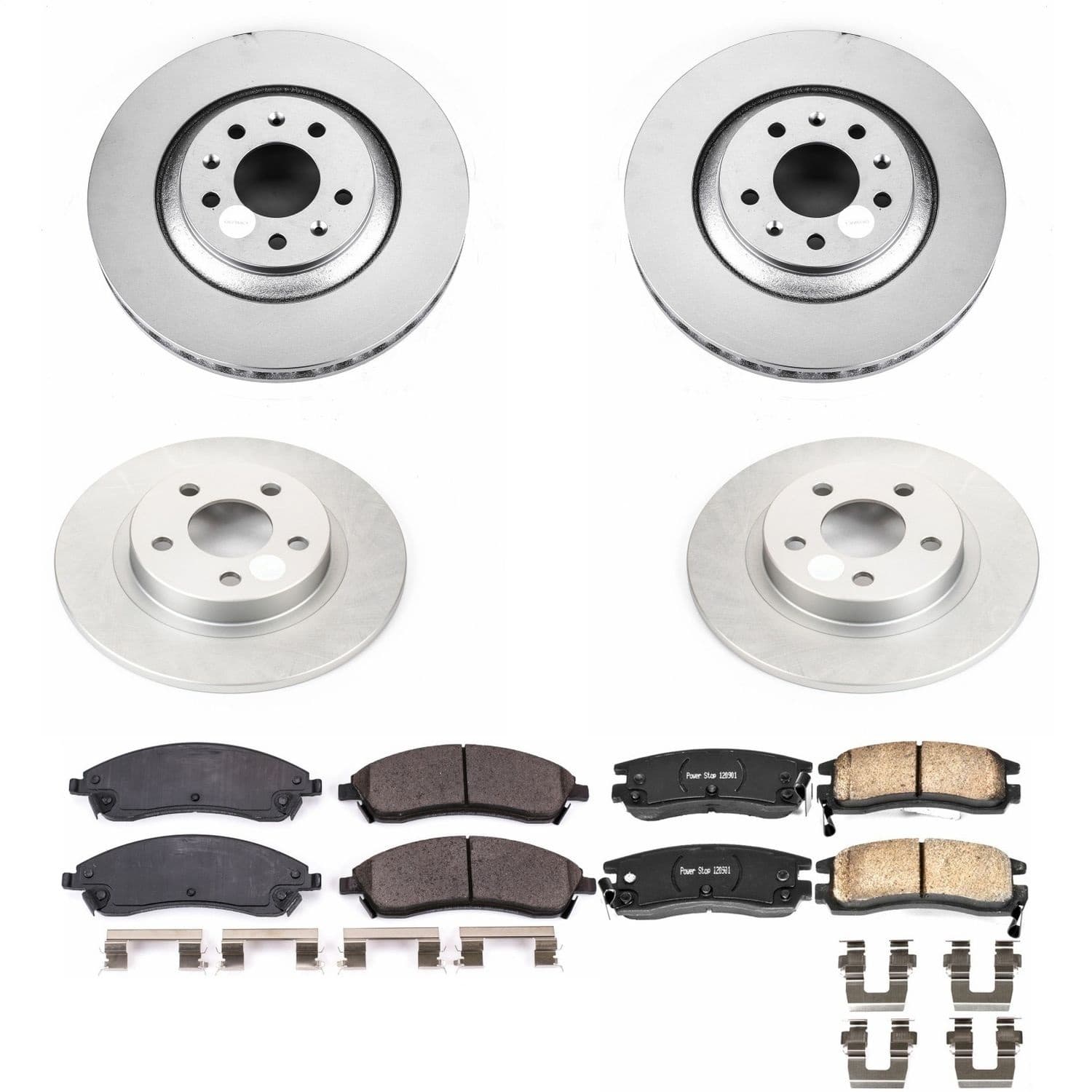 Power Stop - CRK1431 - Front and Rear - Disc Brake Pad and Rotor Kit image 1