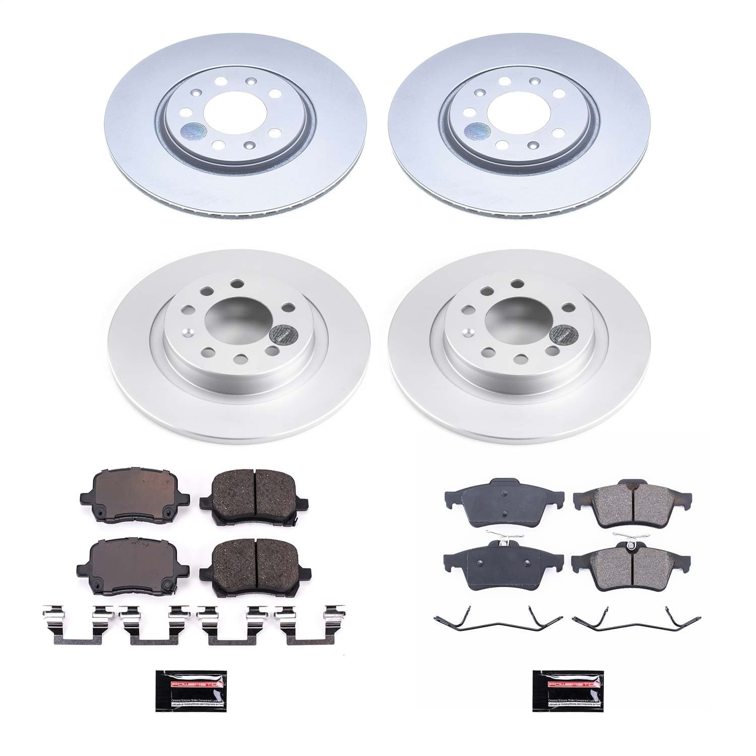 Power Stop - CRK1434 - Front and Rear - Disc Brake Pad and Rotor Kit image 1