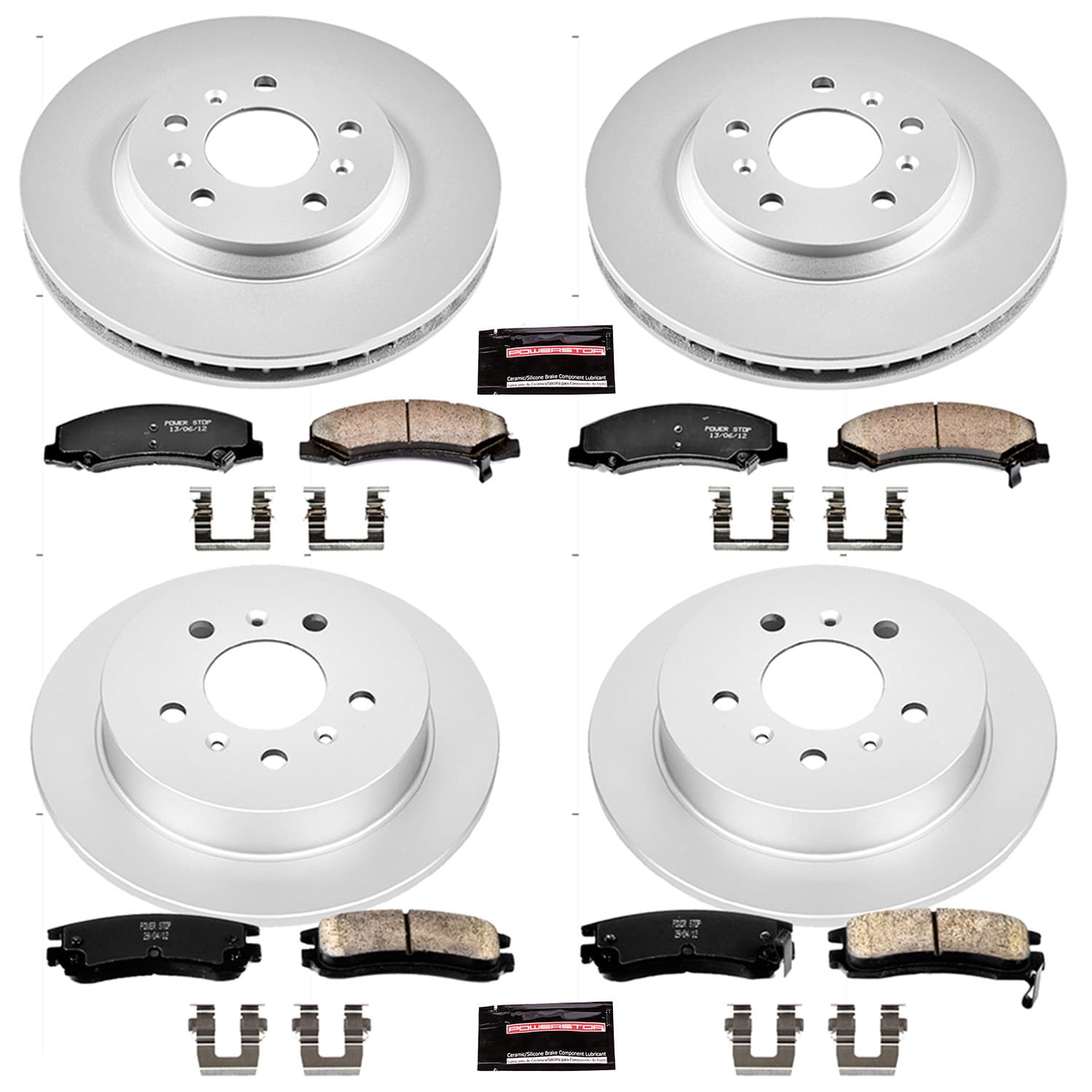 Power Stop - CRK1438 - Front and Rear - Disc Brake Pad and Rotor Kit image 1