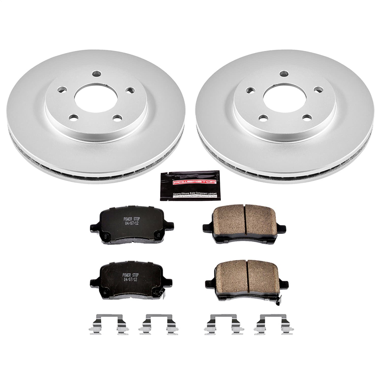 Power Stop - CRK1448 - Front - Disc Brake Pad and Rotor Kit image 1