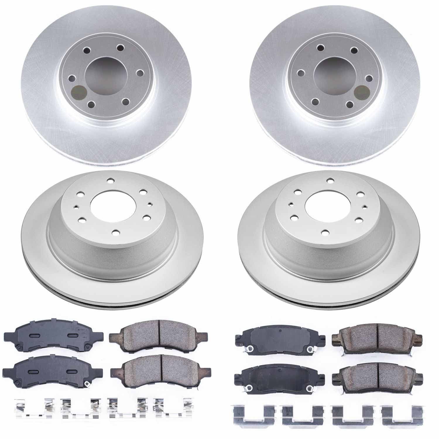 Power Stop - CRK1454 - Front and Rear - Disc Brake Pad and Rotor Kit image 1