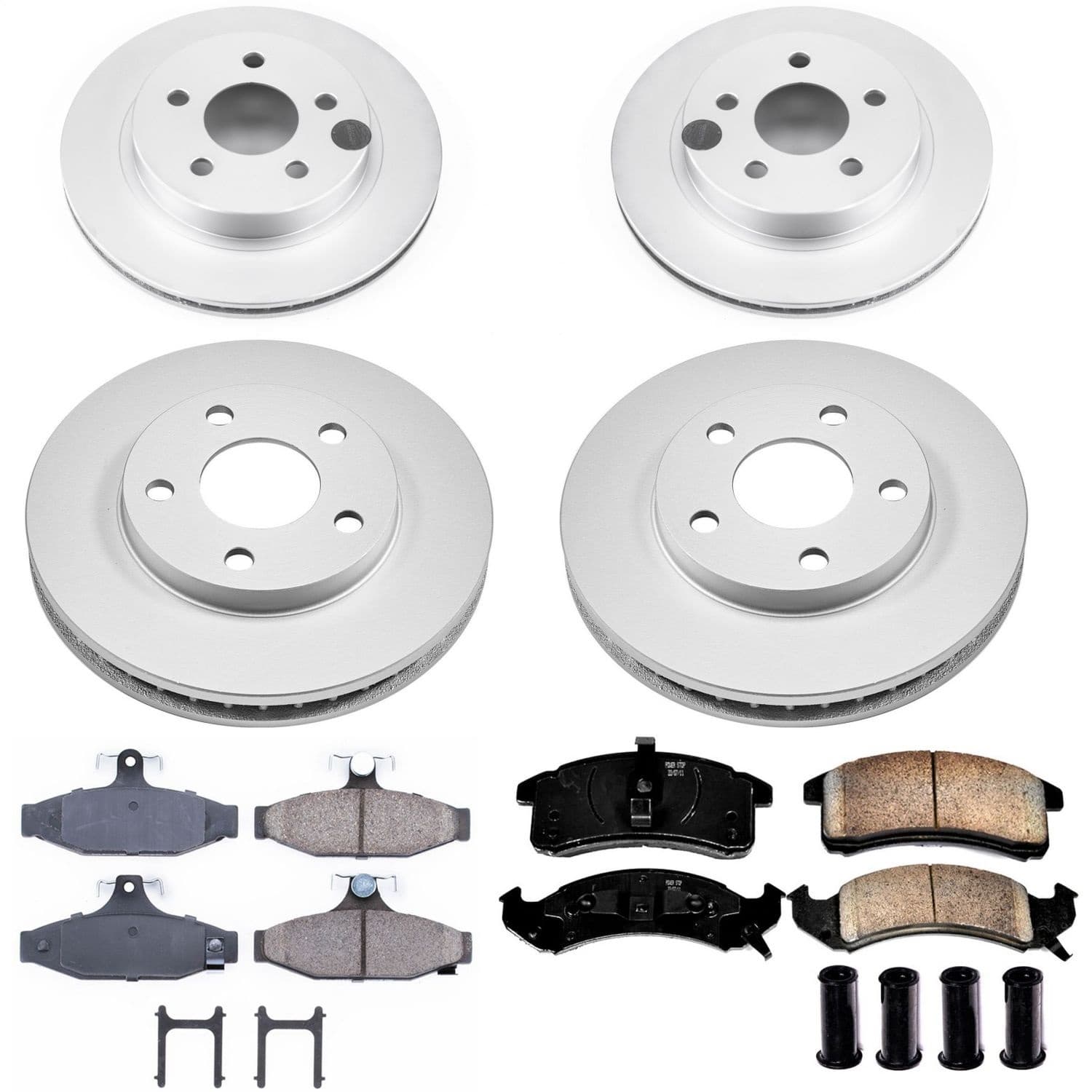 Power Stop - CRK1533 - Front and Rear - Disc Brake Pad and Rotor Kit image 1