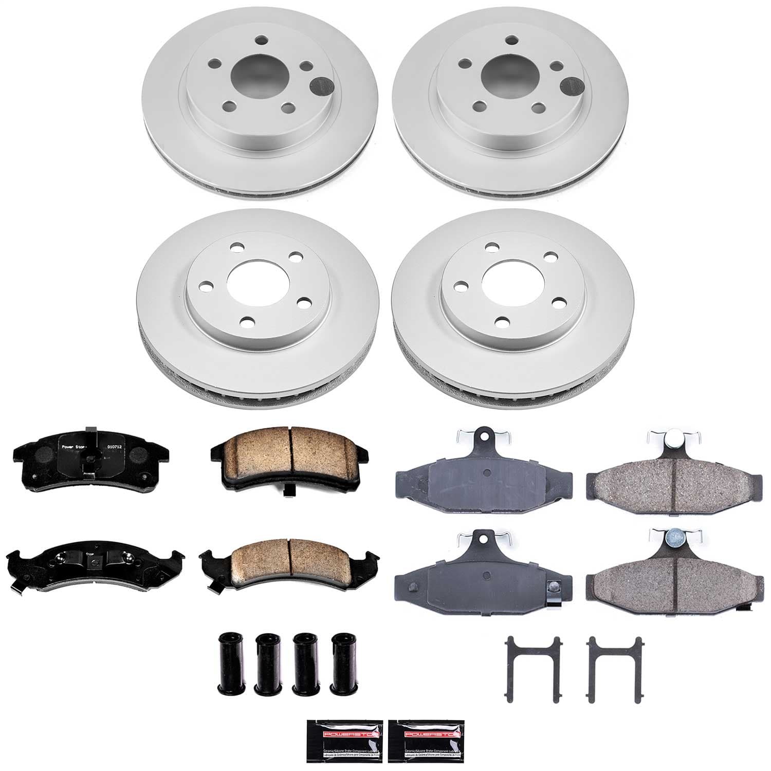 Power Stop - CRK1535 - Front and Rear - Disc Brake Pad and Rotor Kit image 1