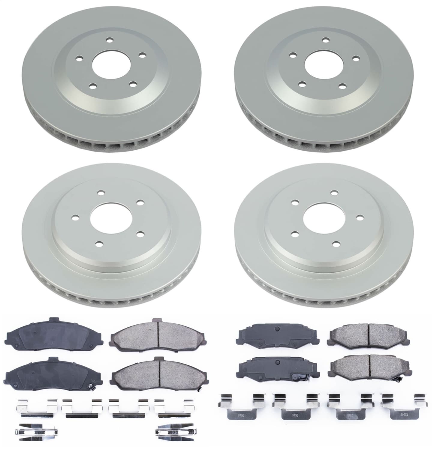 Power Stop - CRK1560 - Front and Rear - Disc Brake Pad and Rotor Kit image 1