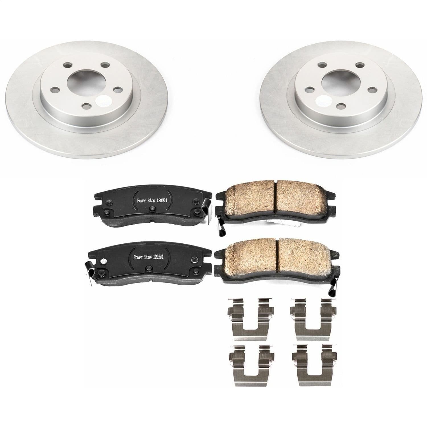 Power Stop - CRK1566 - Rear - Disc Brake Pad and Rotor Kit image 1
