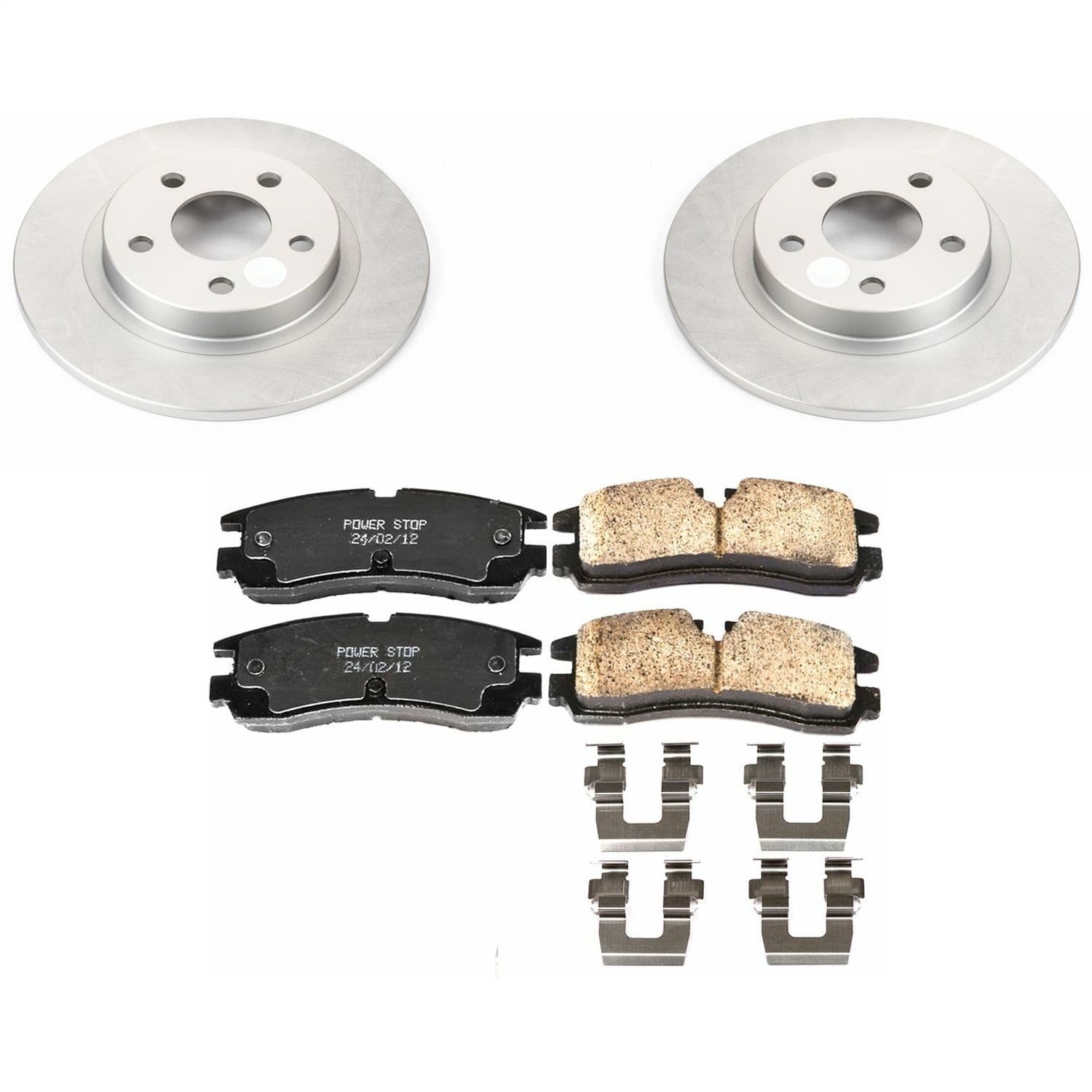 Power Stop - CRK1567 - Rear - Disc Brake Pad and Rotor Kit image 1