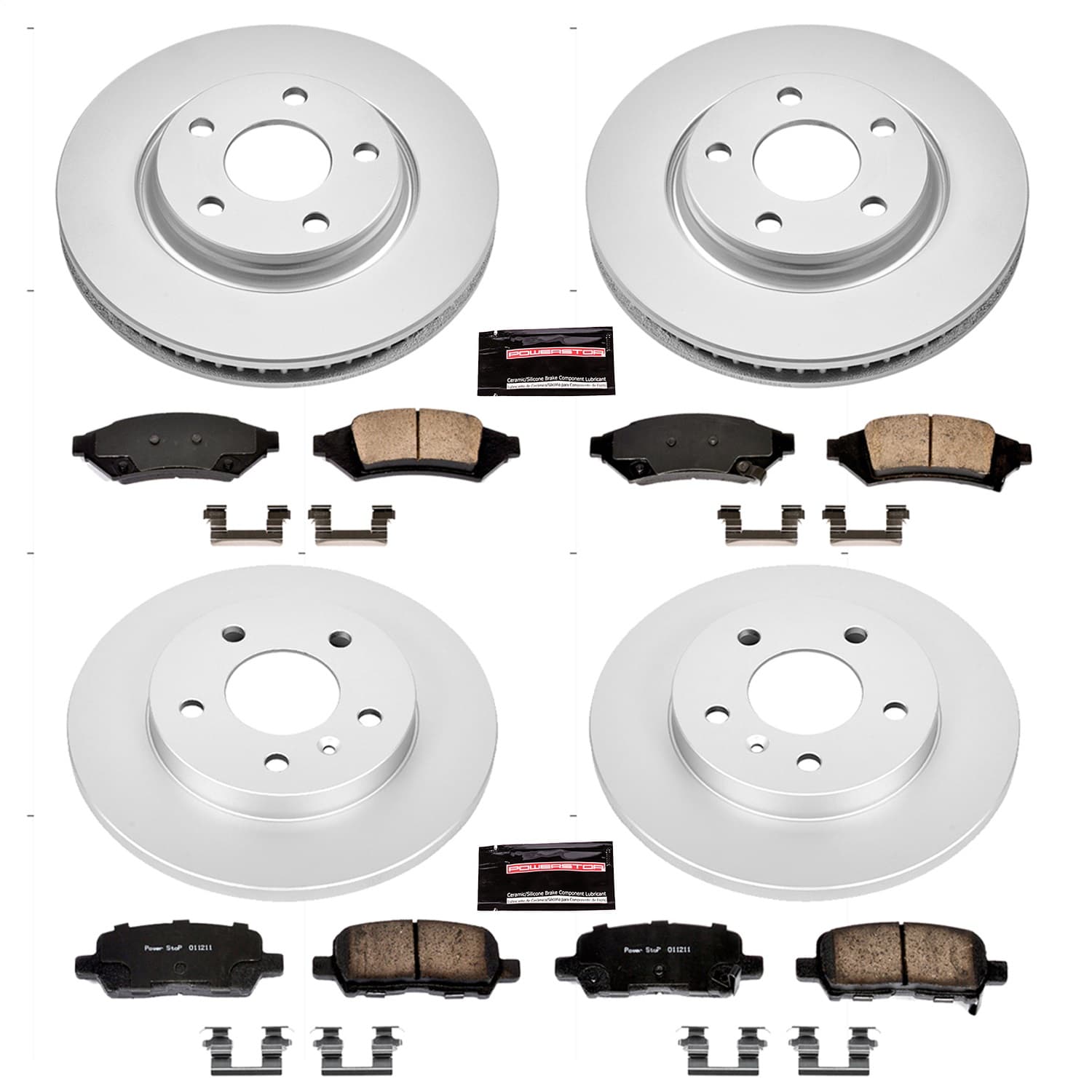 Power Stop - CRK1587 - Front and Rear - Disc Brake Pad and Rotor Kit image 1