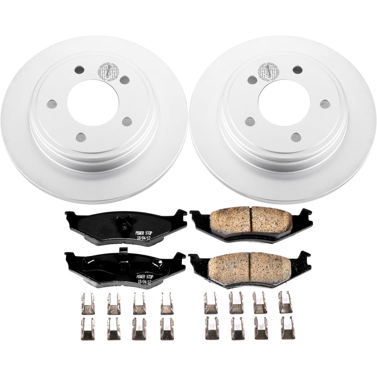 Power Stop - CRK1667 - Rear - Disc Brake Pad and Rotor Kit image 1