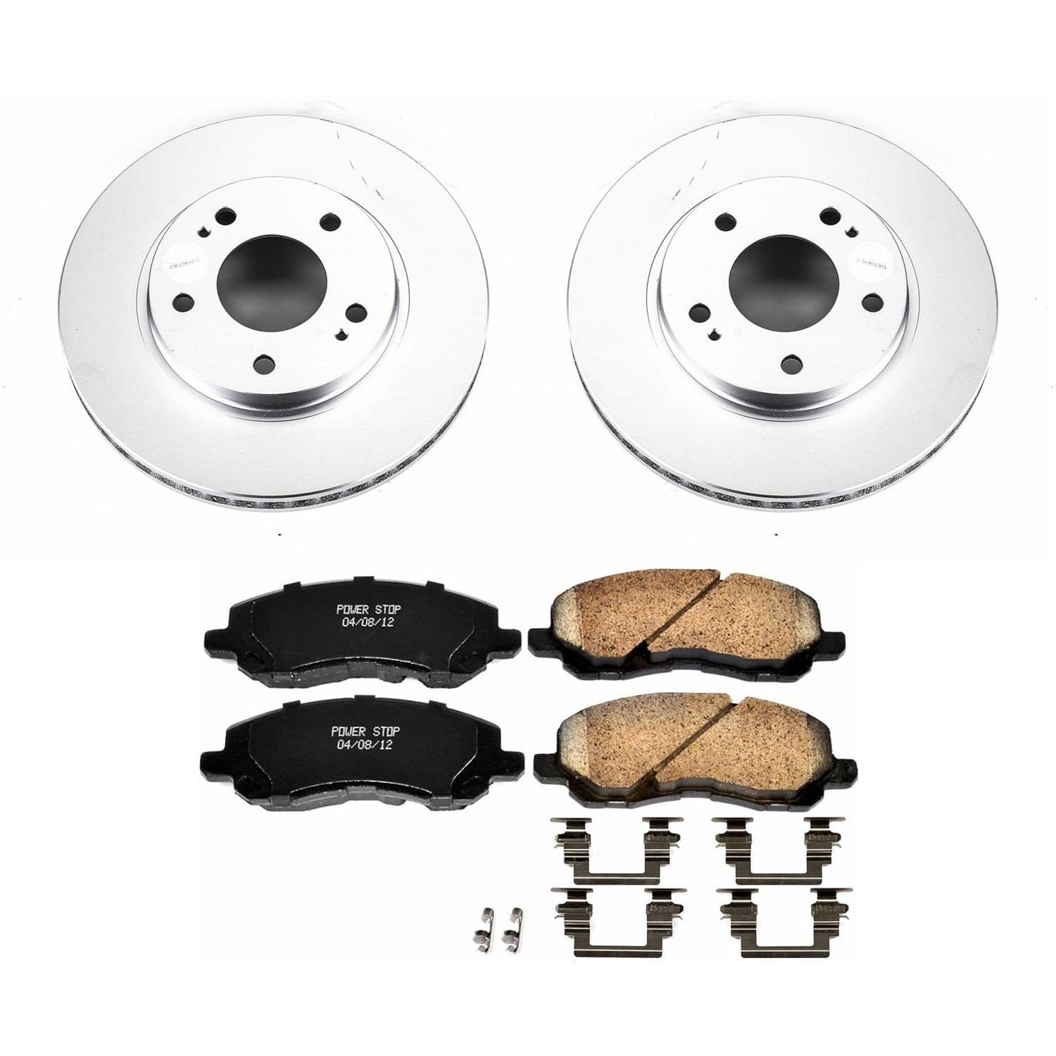 Power Stop - CRK1678 - Front - Disc Brake Pad and Rotor Kit image 1