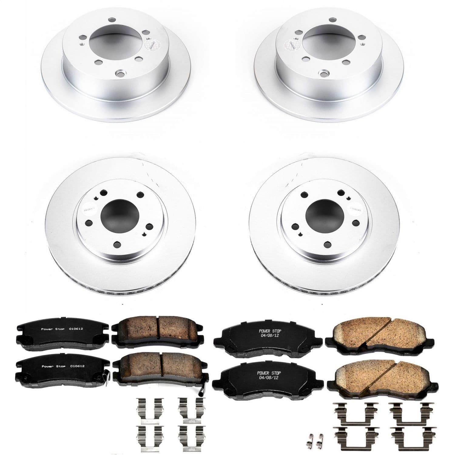 Power Stop - CRK1683 - Front and Rear - Disc Brake Pad and Rotor Kit image 1