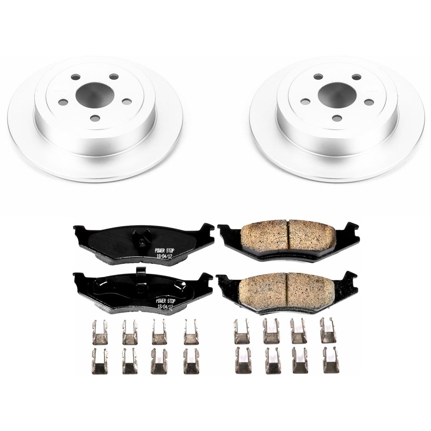 Power Stop - CRK1687 - Rear - Disc Brake Pad and Rotor Kit image 1