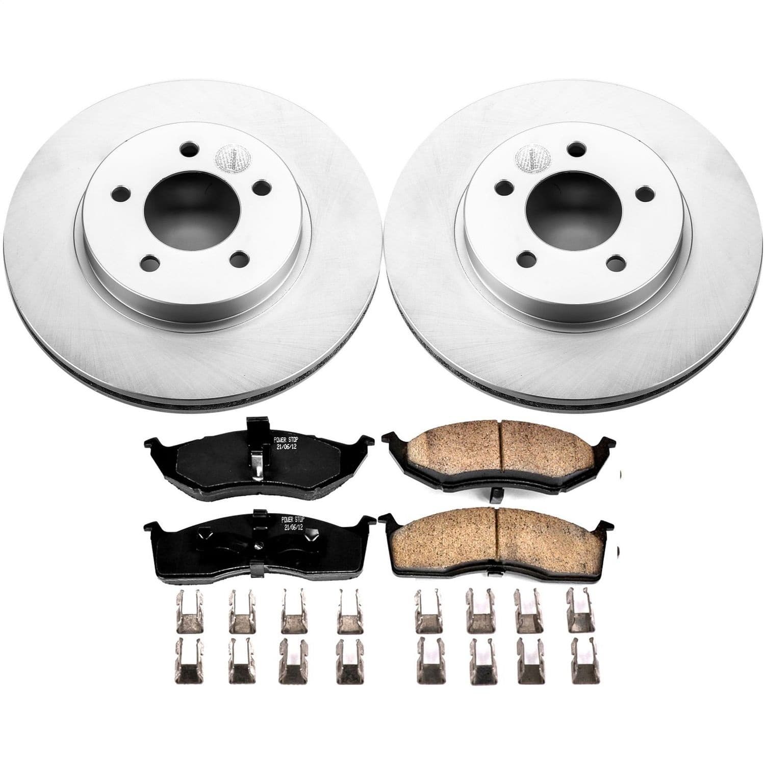 Power Stop - CRK1694 - Front - Disc Brake Pad and Rotor Kit image 1