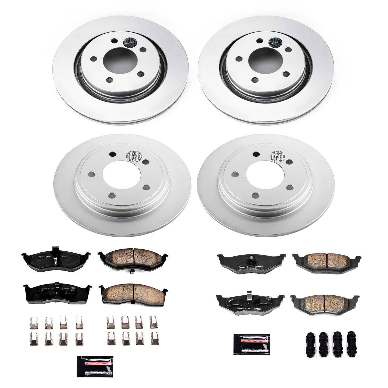 Power Stop - CRK1701 - Front and Rear - Disc Brake Pad and Rotor Kit image 1