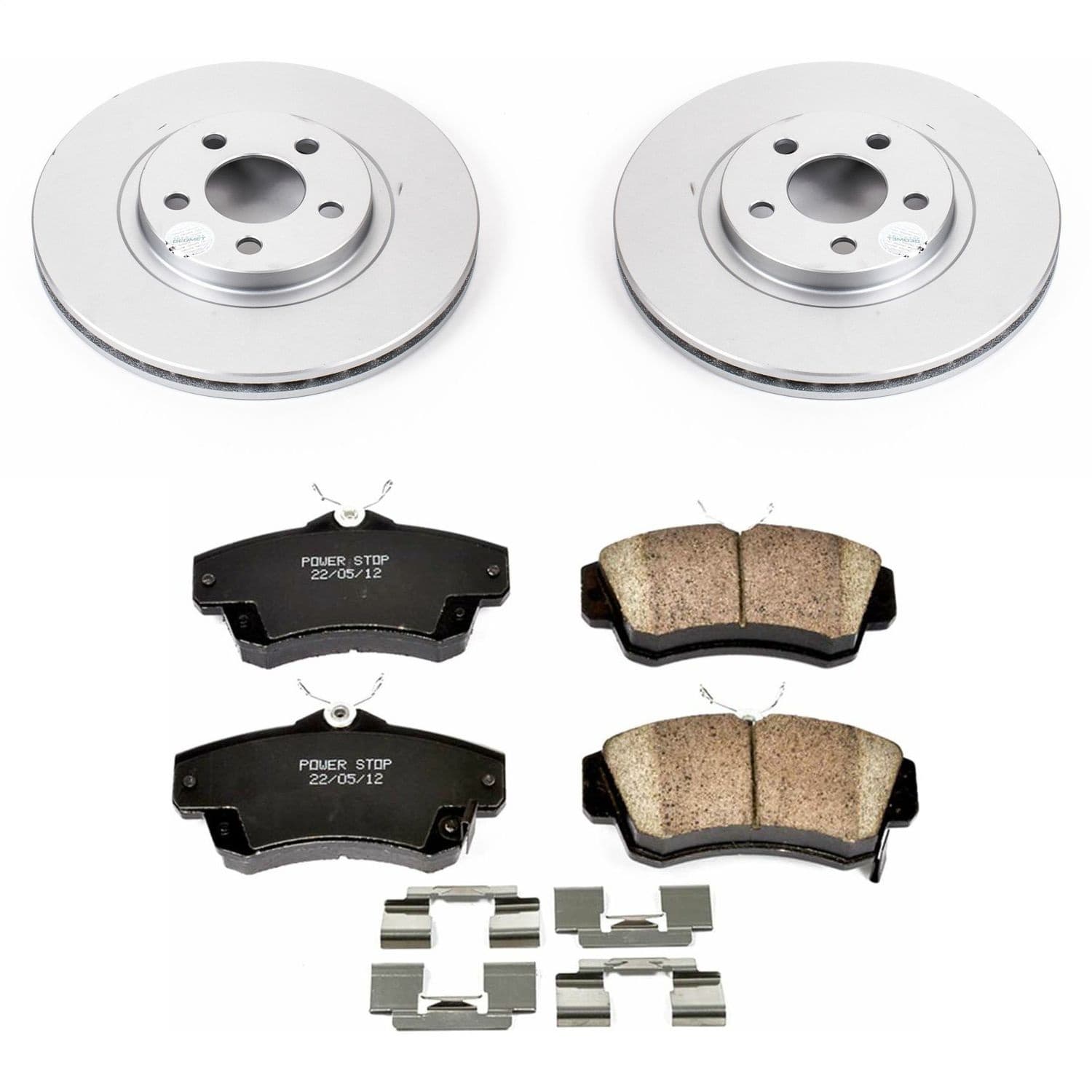 Power Stop - CRK1704 - Front - Disc Brake Pad and Rotor Kit image 1